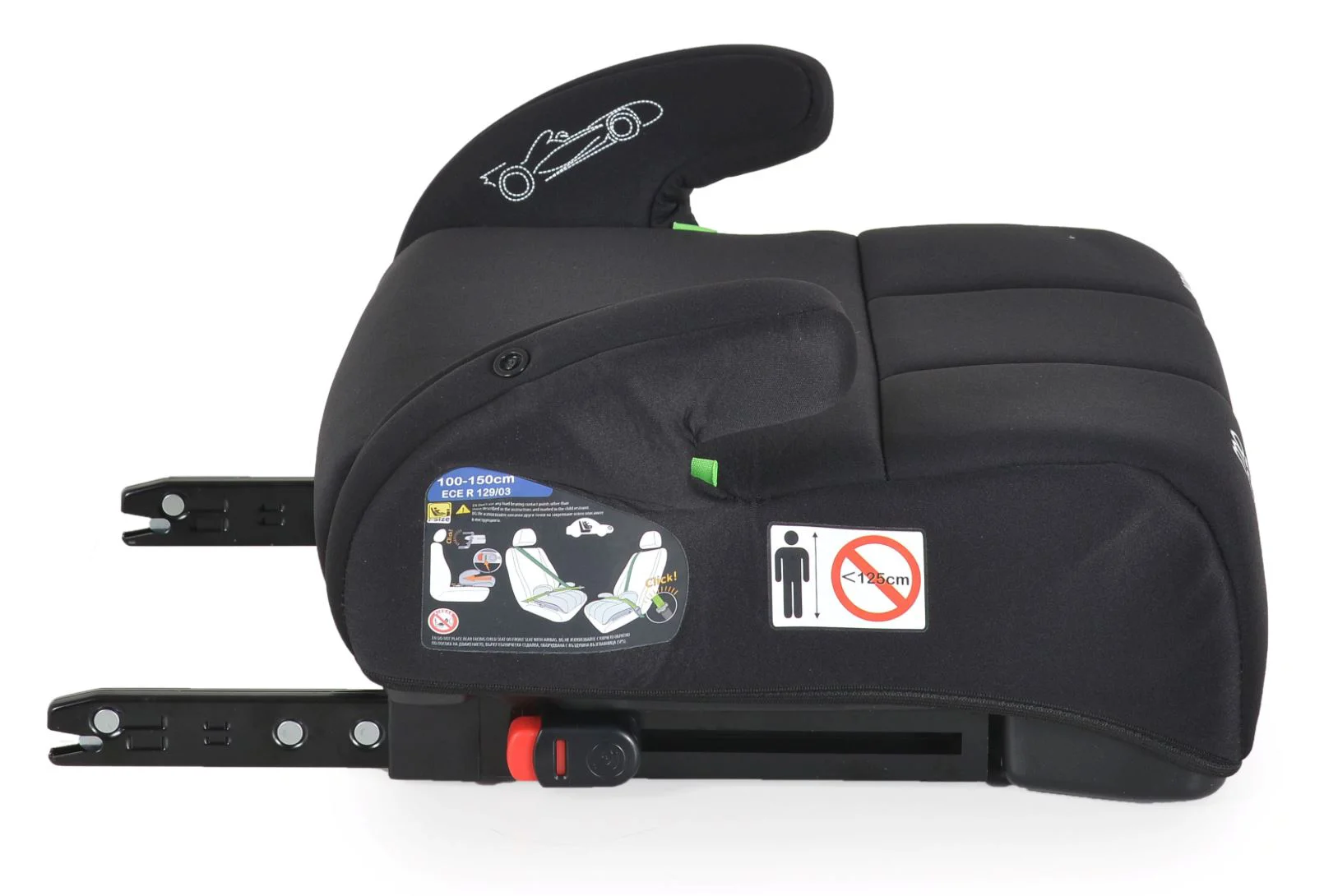 Автокресло-бустер Moni Monza Isofix Черный foto
