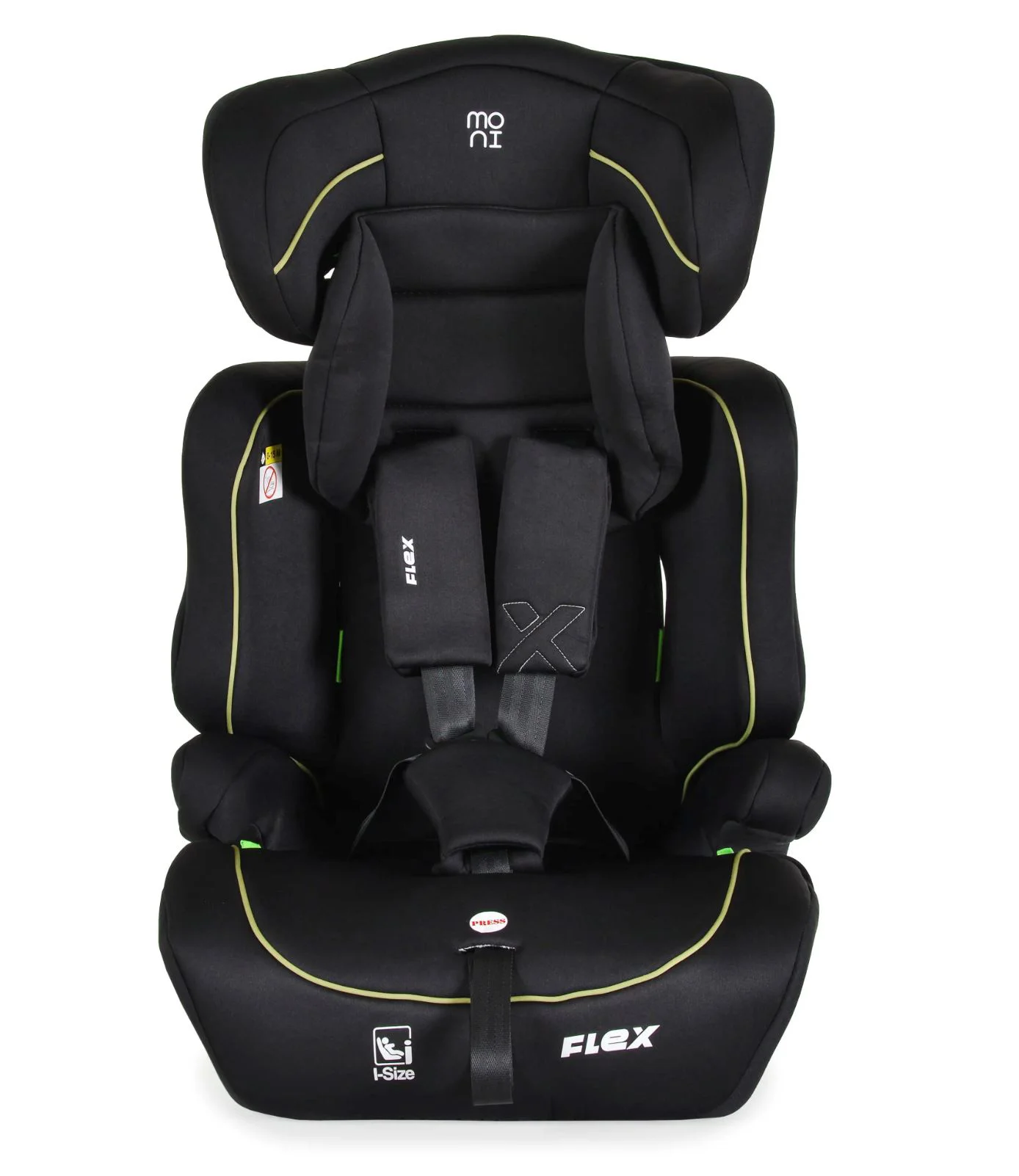 Scaun auto Moni Flex I-size, 9-36kg, Negru/Verde foto