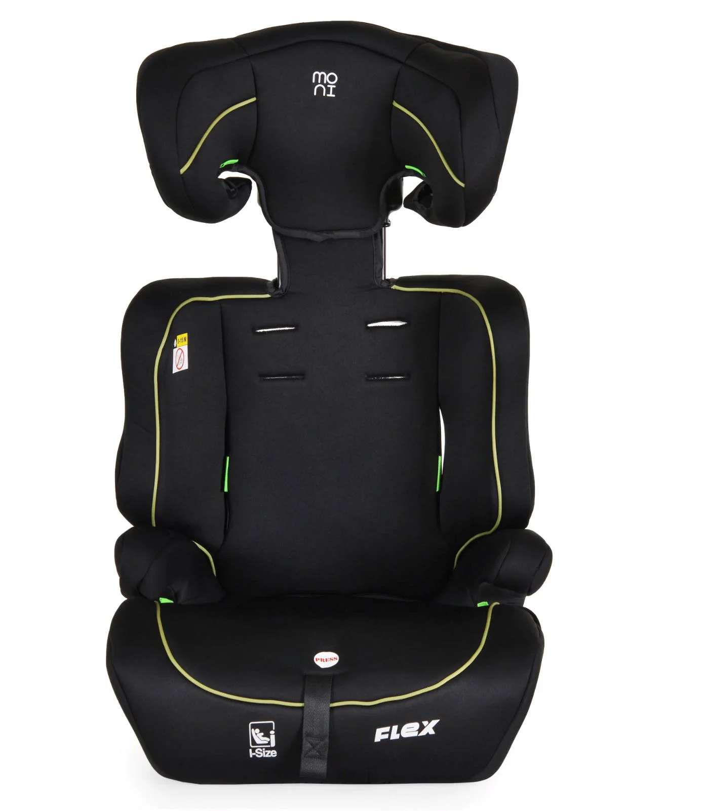 Scaun auto Moni Flex I-size, 9-36kg, Negru/Verde foto