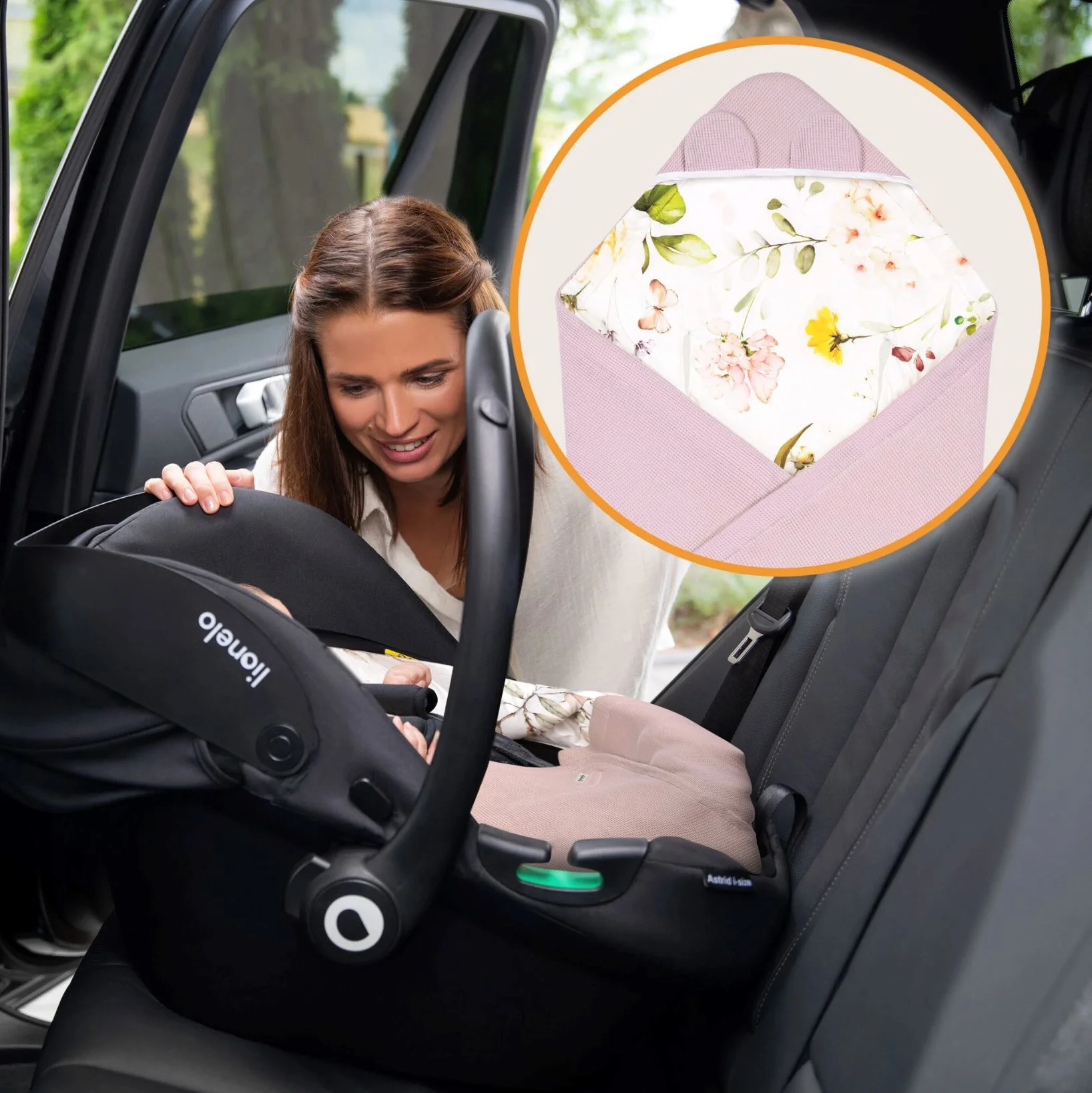 Чехол-конверт для автокресла Lionelo Travel Flower foto