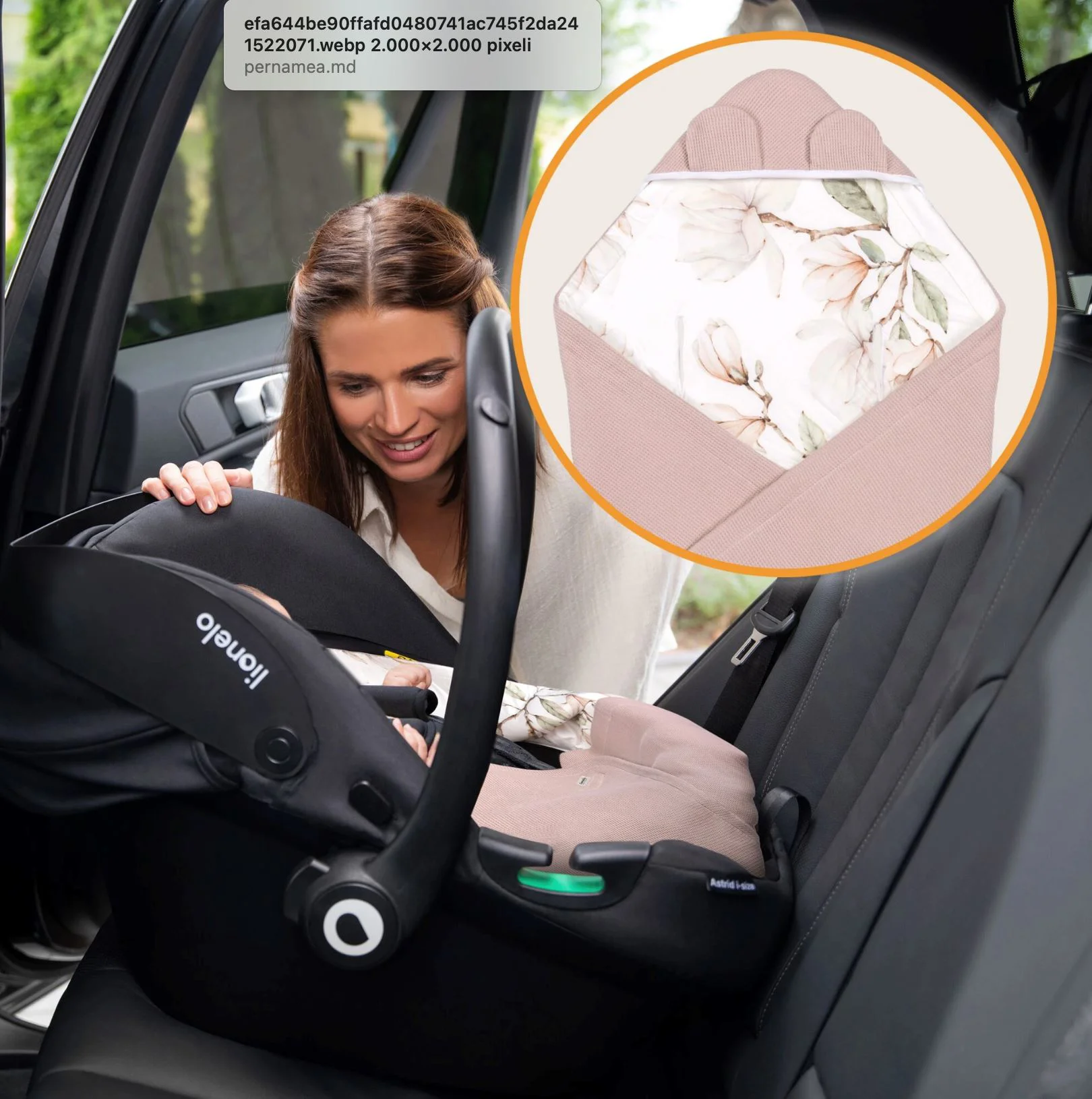 Чехол-конверт для автокресла Lionelo Travel Magnolia foto