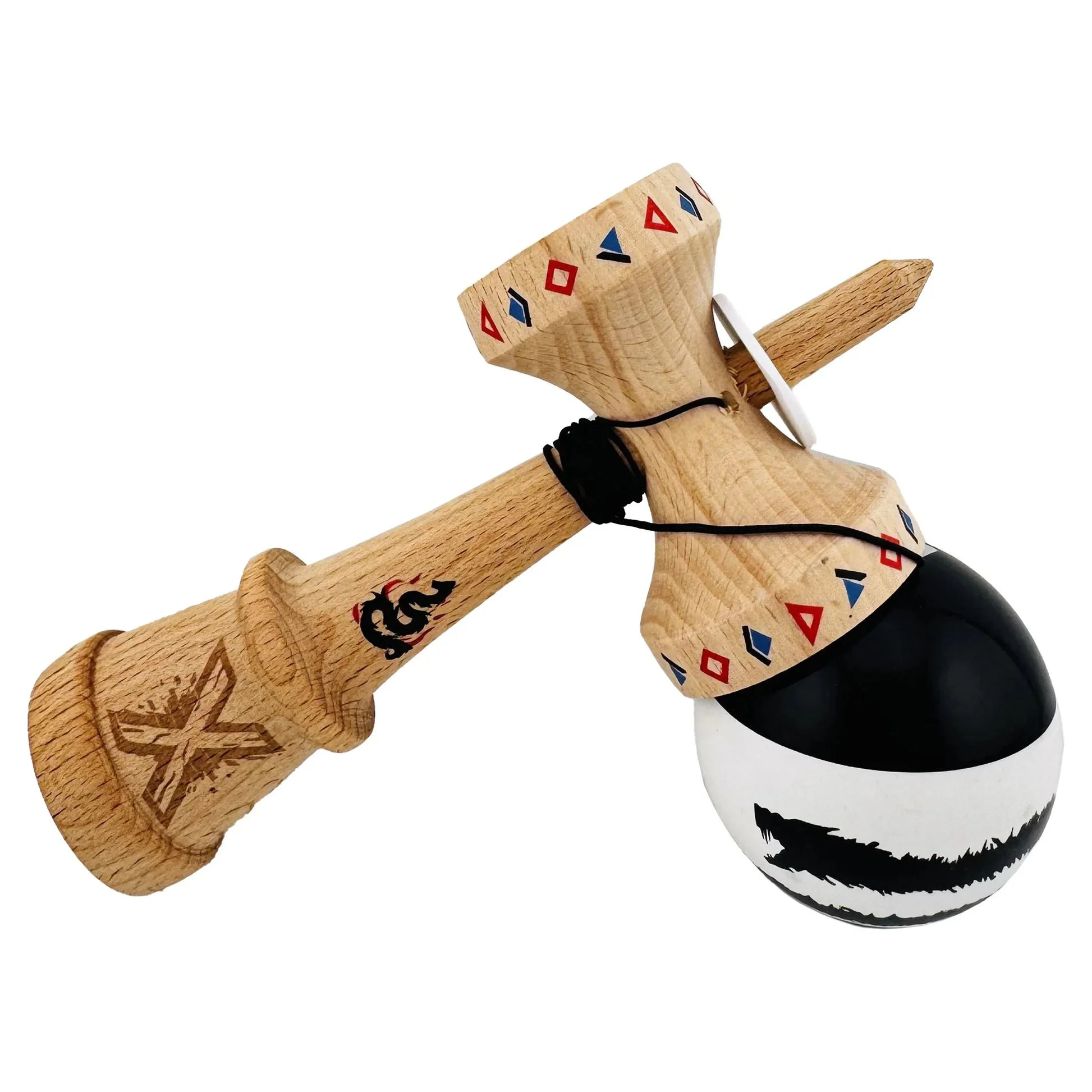 Kendama Super Sticky X Original, King size 7.5x6x18 cm, Dragon foto