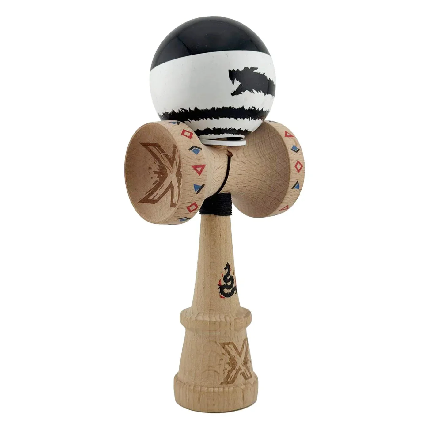 Kendama Super Sticky X Original, King size 7.5x6x18 cm, Dragon foto