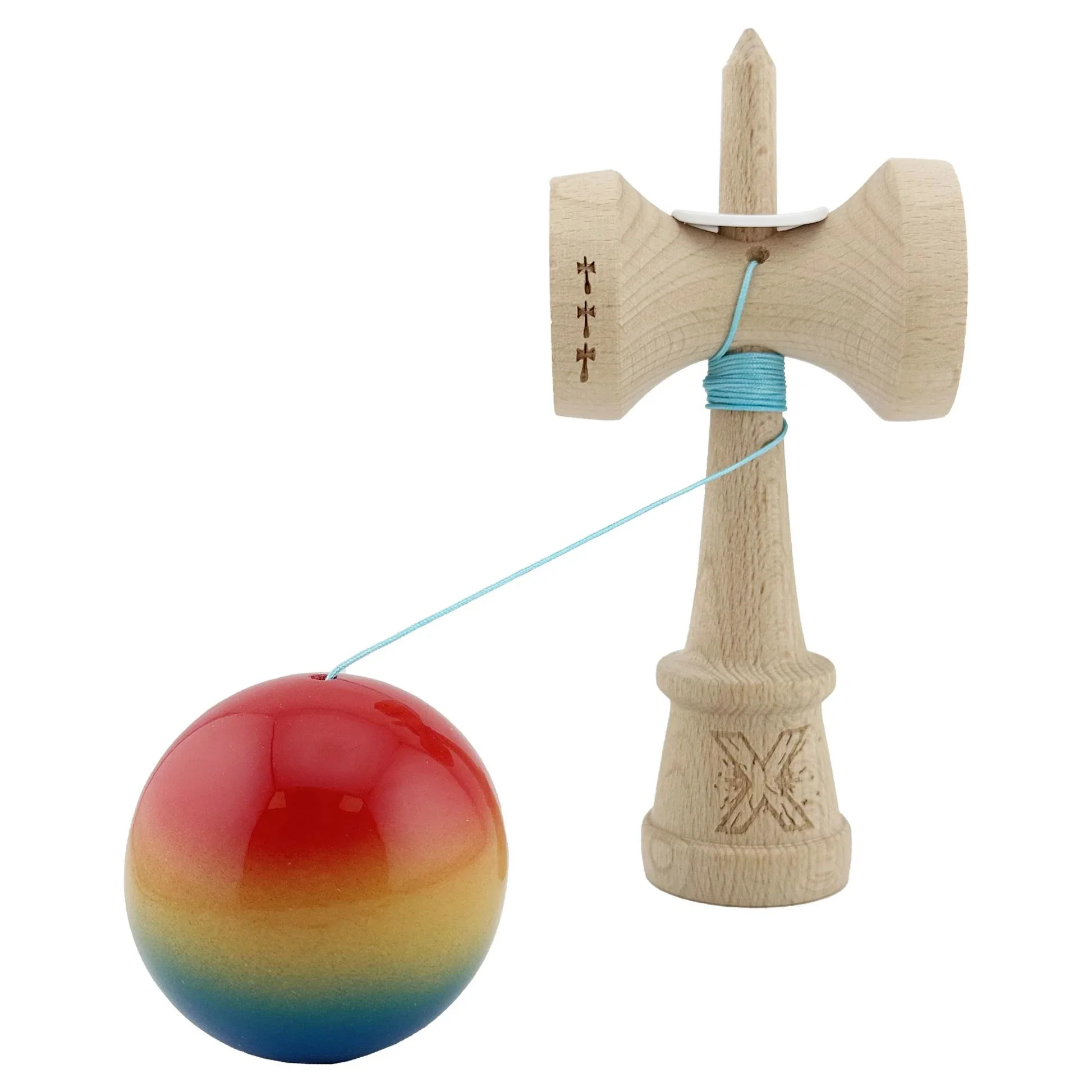 Kendama Super Sticky X Original, King size 7.5x6x18 cm, Gradient foto