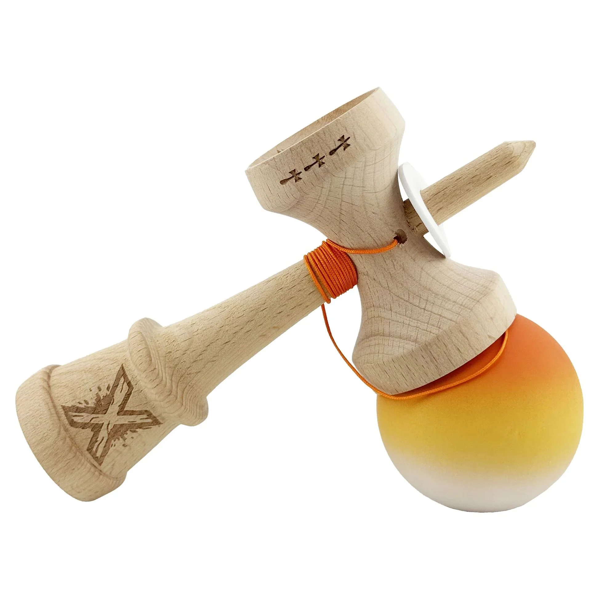 Kendama X Original, 7 х 6 х 18 cm, Gradient galben-portocaliu foto