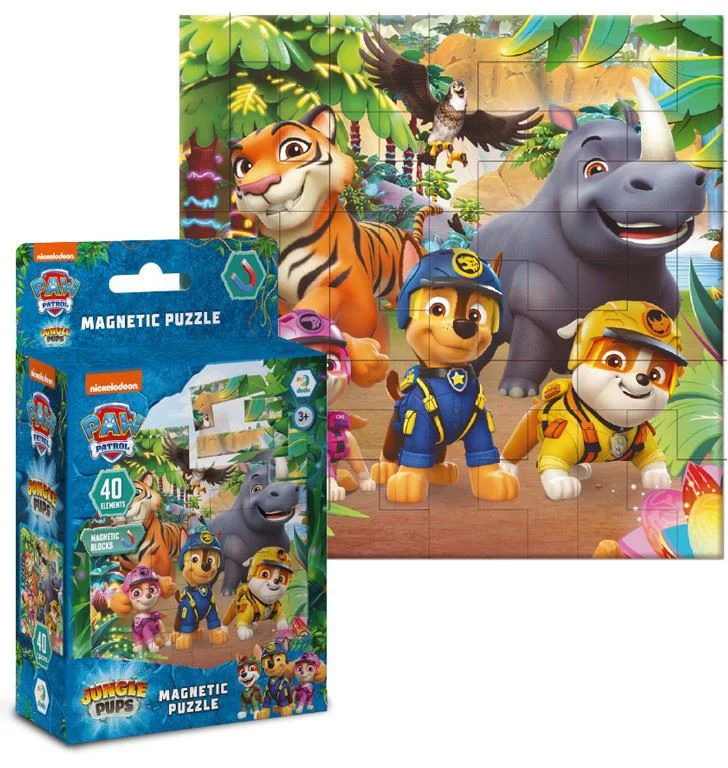 Puzzle magnetic Dodo Jungla, seria Patrula catelusilor, 40 el. foto