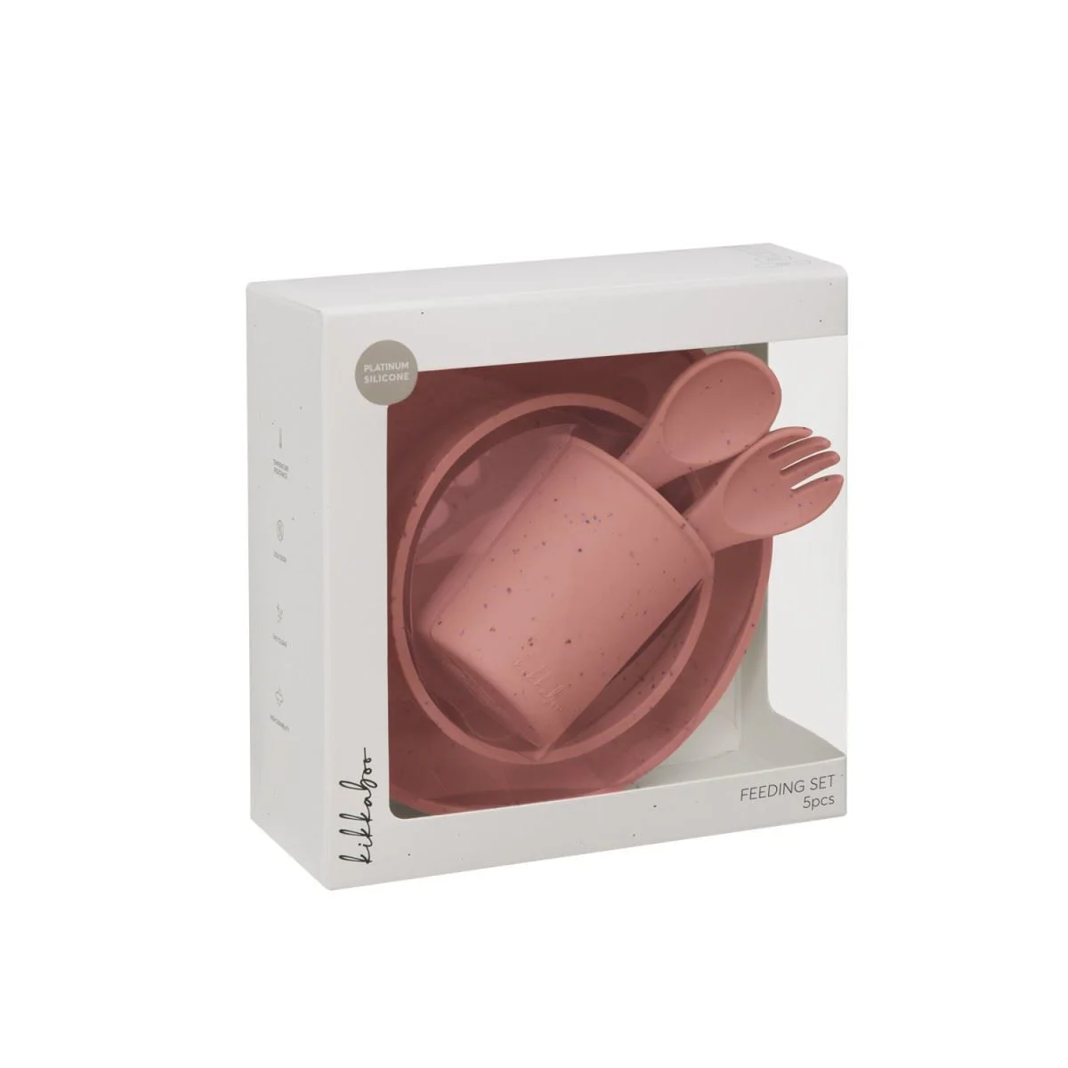 Набор для кормления из силикона KikkaBoo Platinum Blush, 5 шт. foto