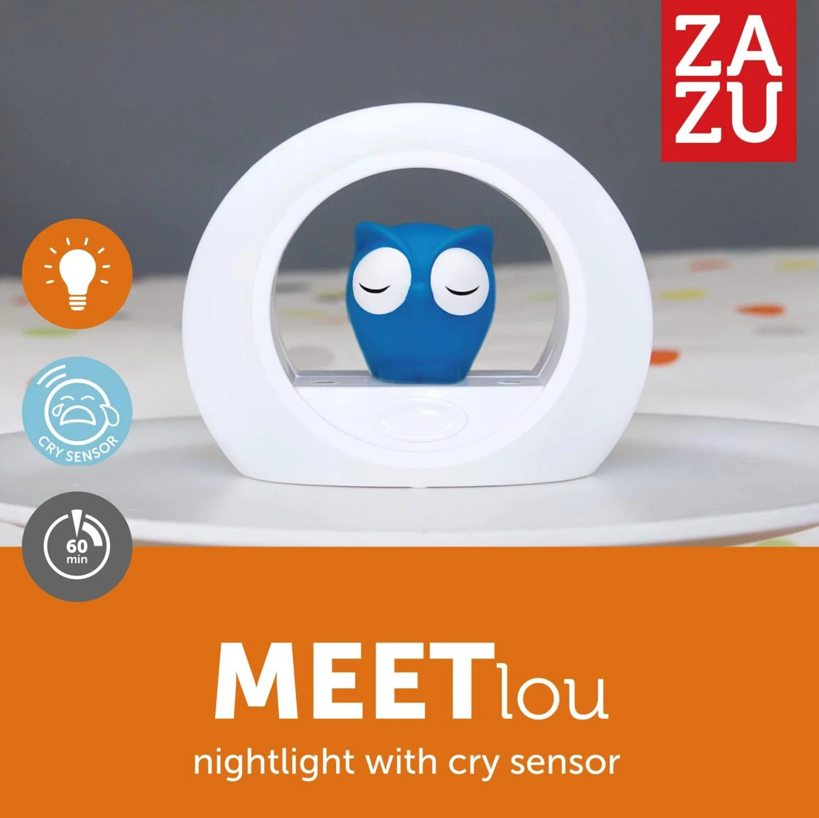Ночник Zazu Lou Синяя foto