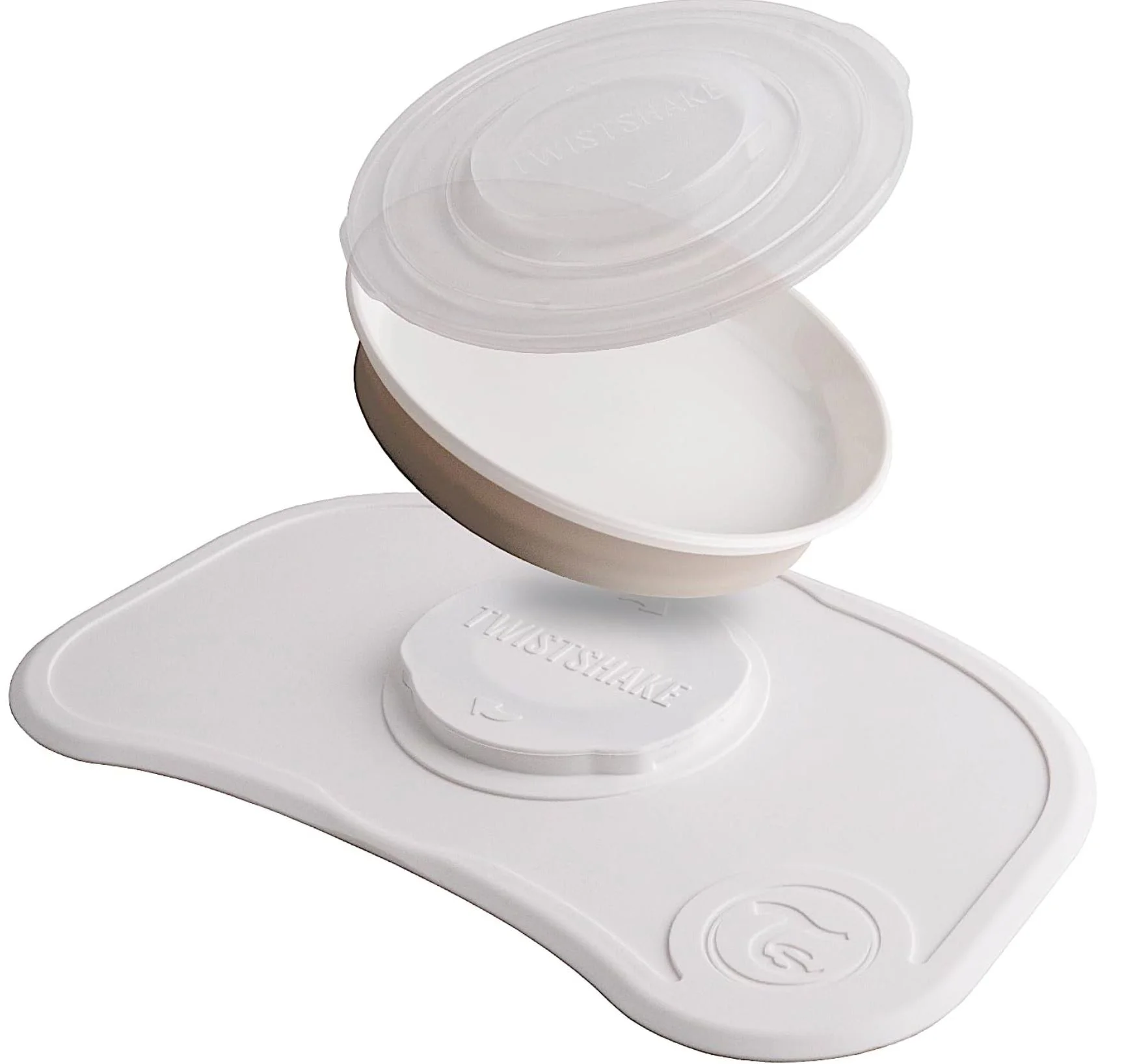 Farfurie U-Grow anti-alunecare Twistshake Click-Mat Alb foto