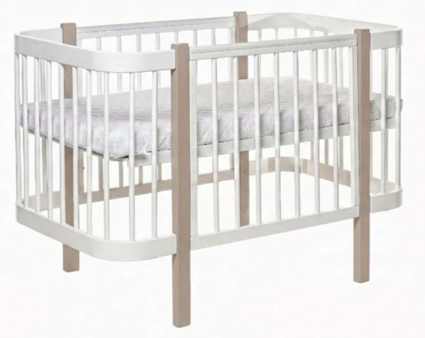 Детская кроватка Eucalyptus Karol Premium продольный маятник foto