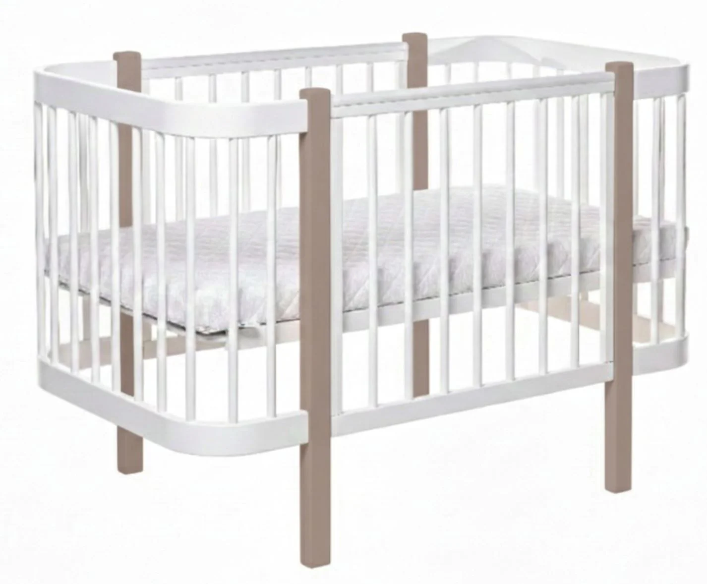 Детская кроватка Eucalyptus Karol Premium продольный маятник foto