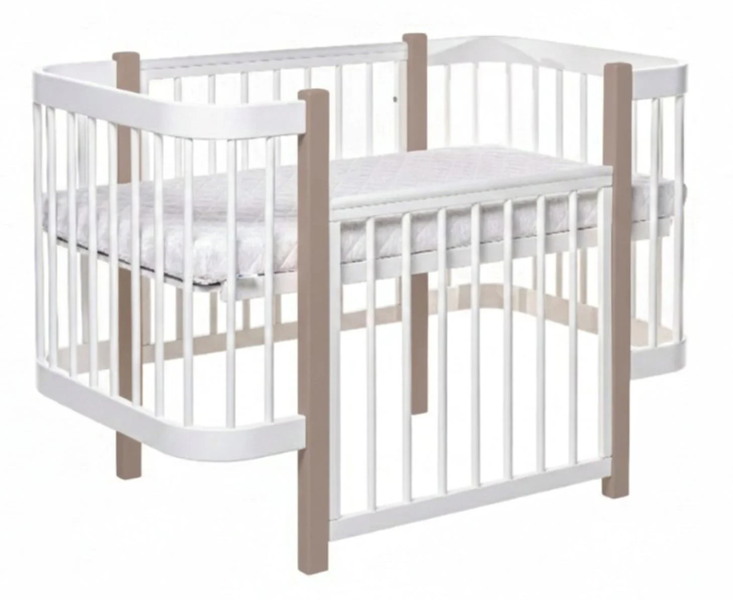 Детская кроватка Eucalyptus Karol Premium продольный маятник foto