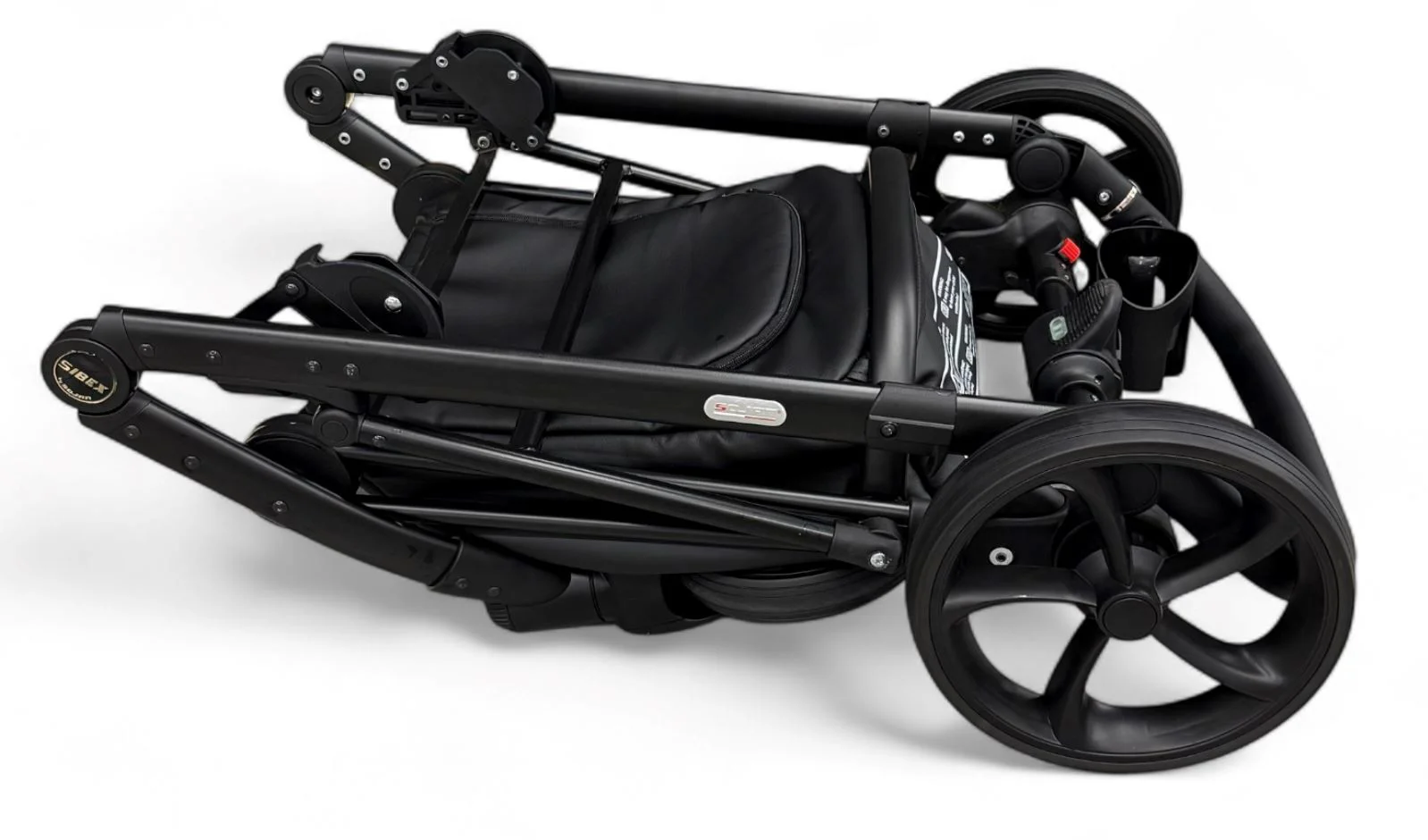 Carucior 3 in 1 Eucalyptus Sojan Sibex Extra Piele Negru foto