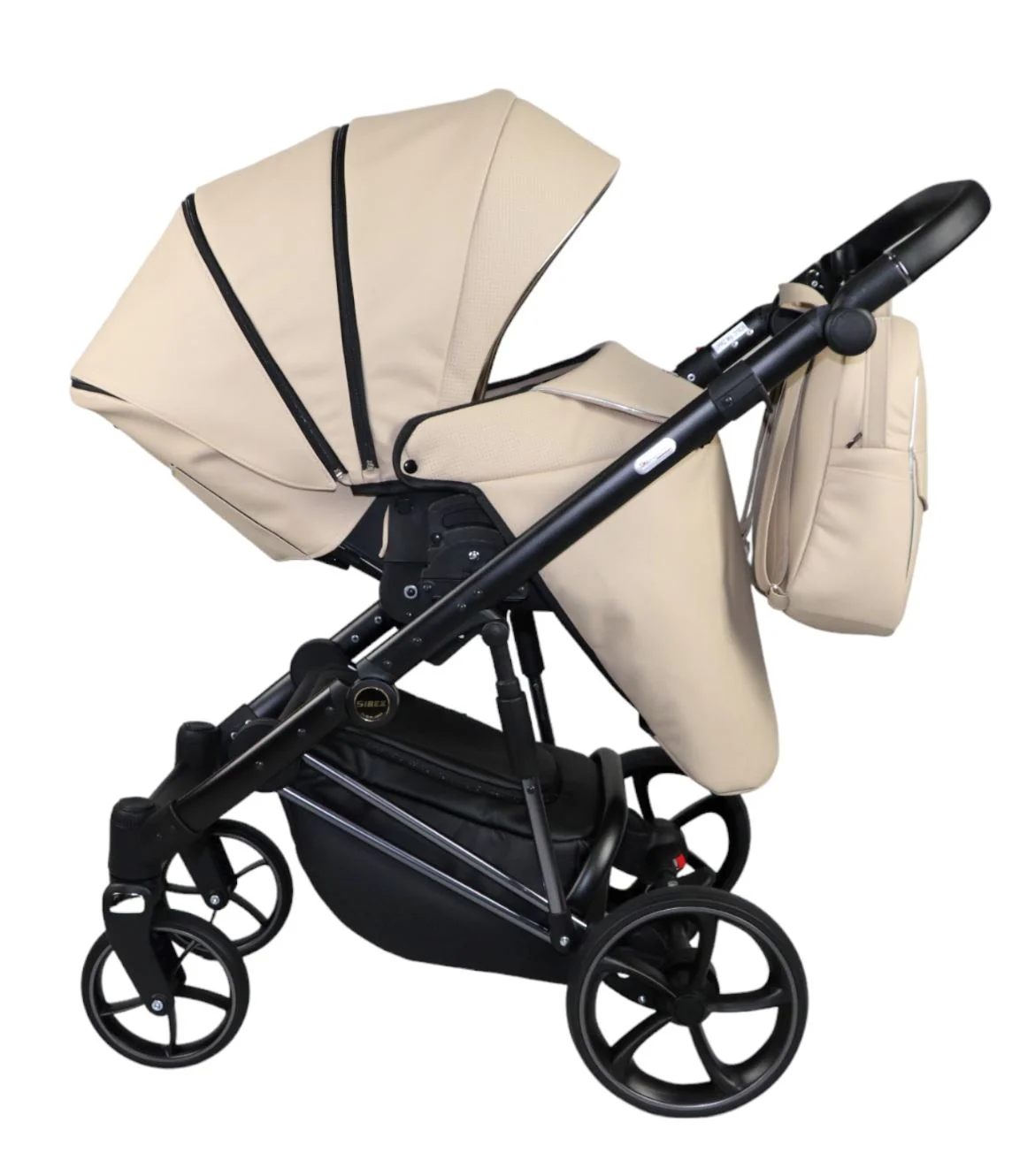 Carucior 3 in 1 Eucalyptus Sojan Sibex Extra Piele Bej foto