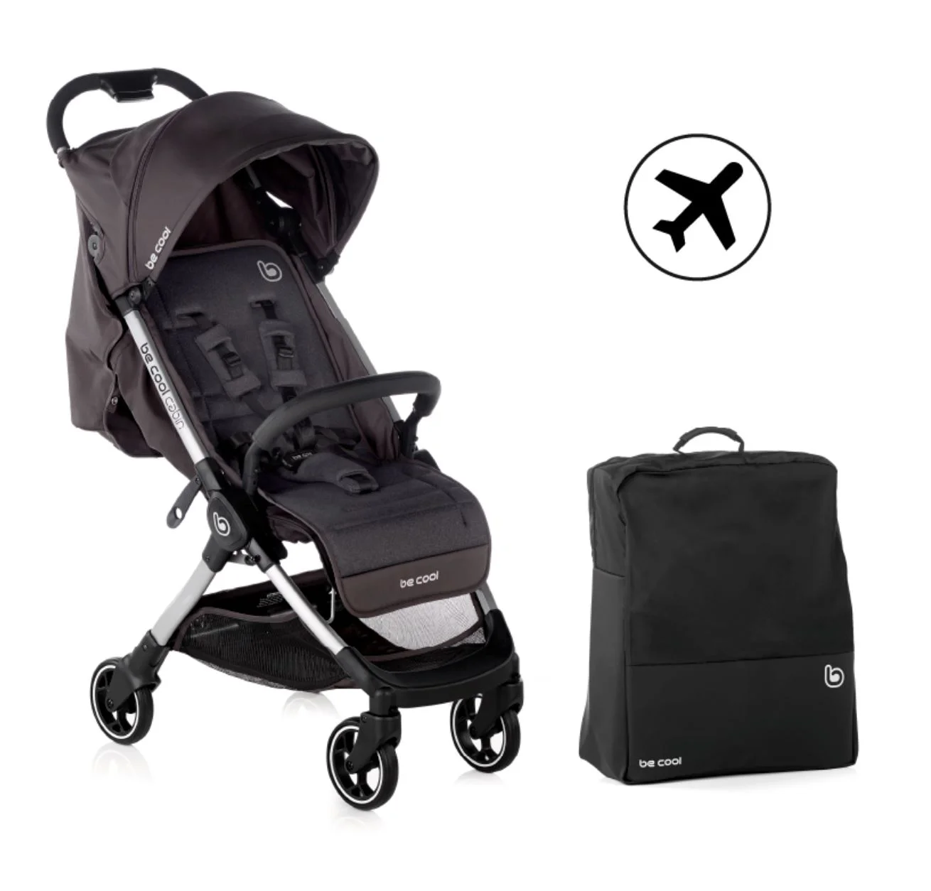 Carucior pentru copii Be Cool Silla Cabin Negru foto