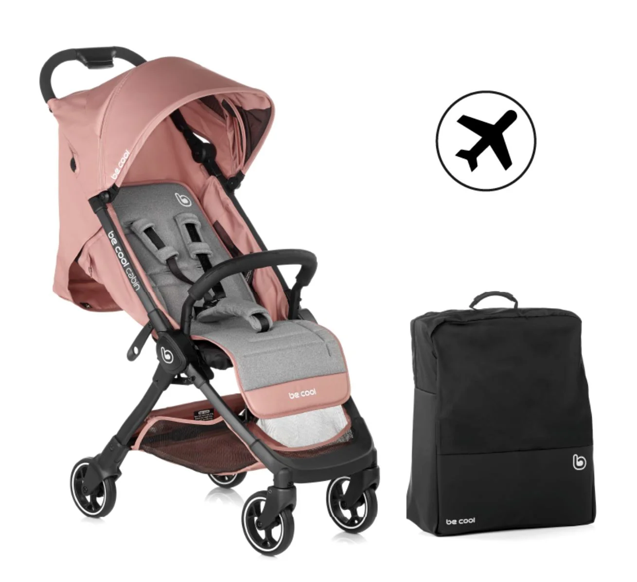 Carucior pentru copii Be Cool Silla Cabin Roz foto