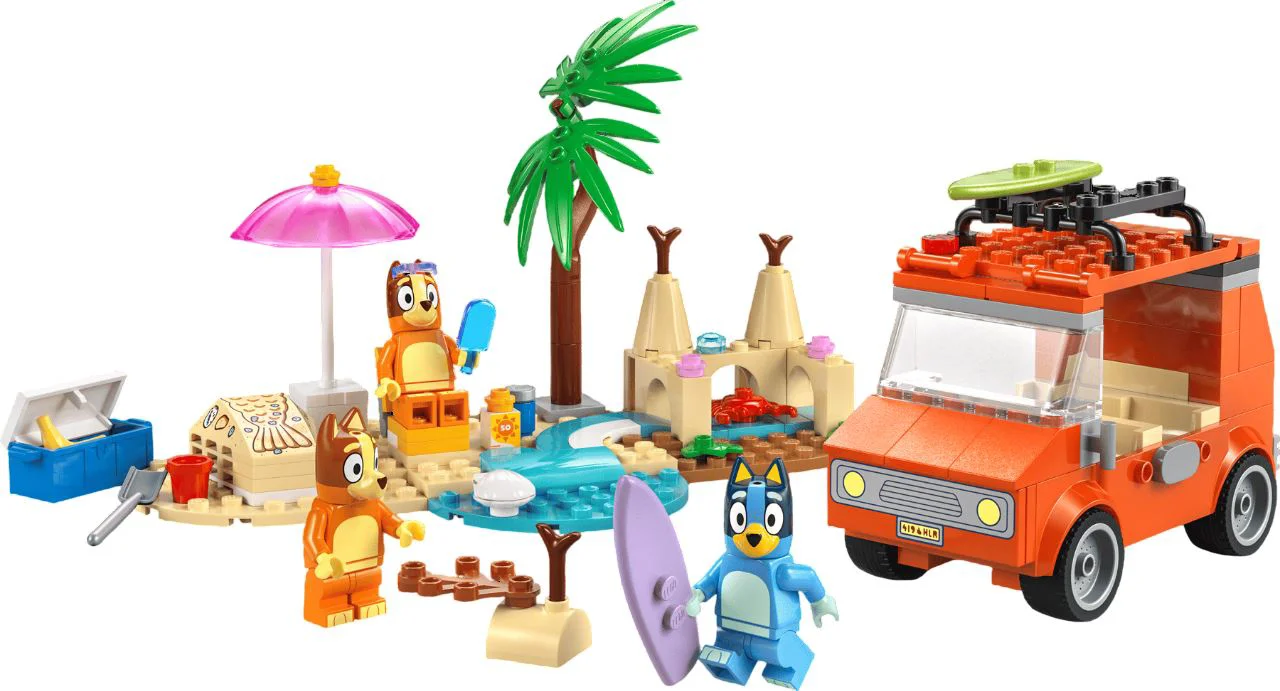 LEGO Bluey - Семейная поездка на машине на пляж Блуи foto