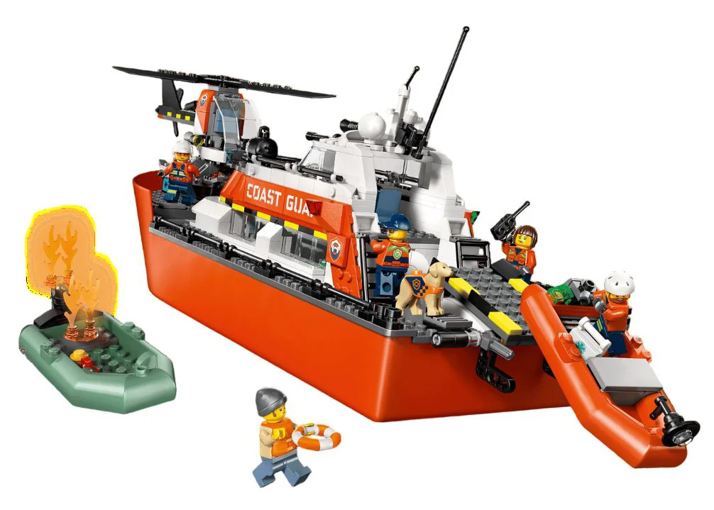 LEGO City - Barca de salvare a Garzii de Coasta si elicopter foto