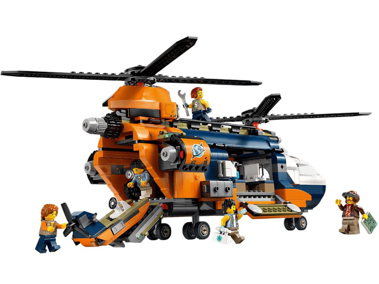 LEGO City - Вертолёт в базовом лагере исследователей джунглей foto