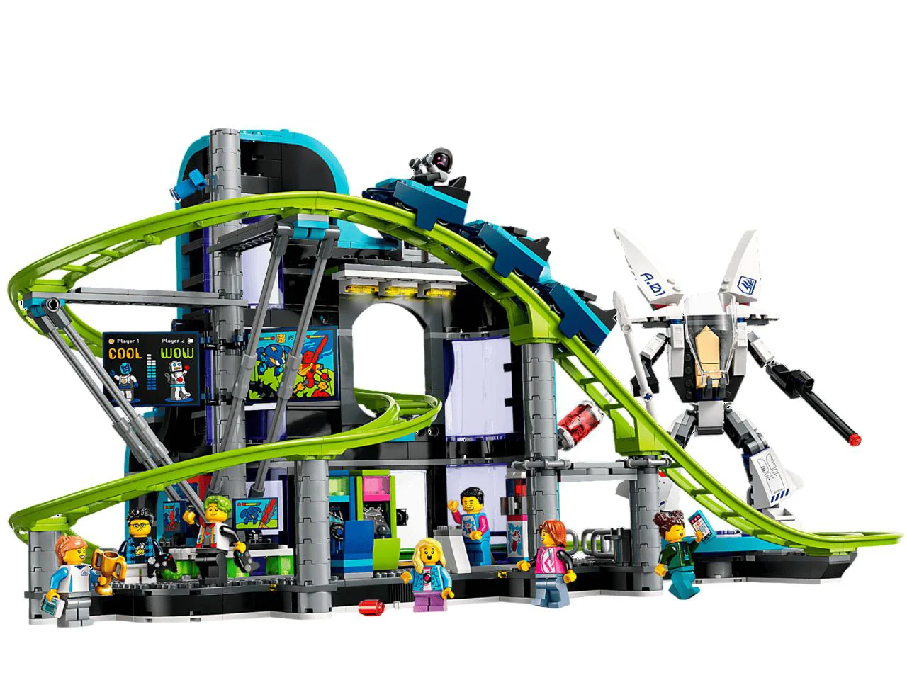 LEGO City - Parcul de distractii Robot World cu roller-coaster foto