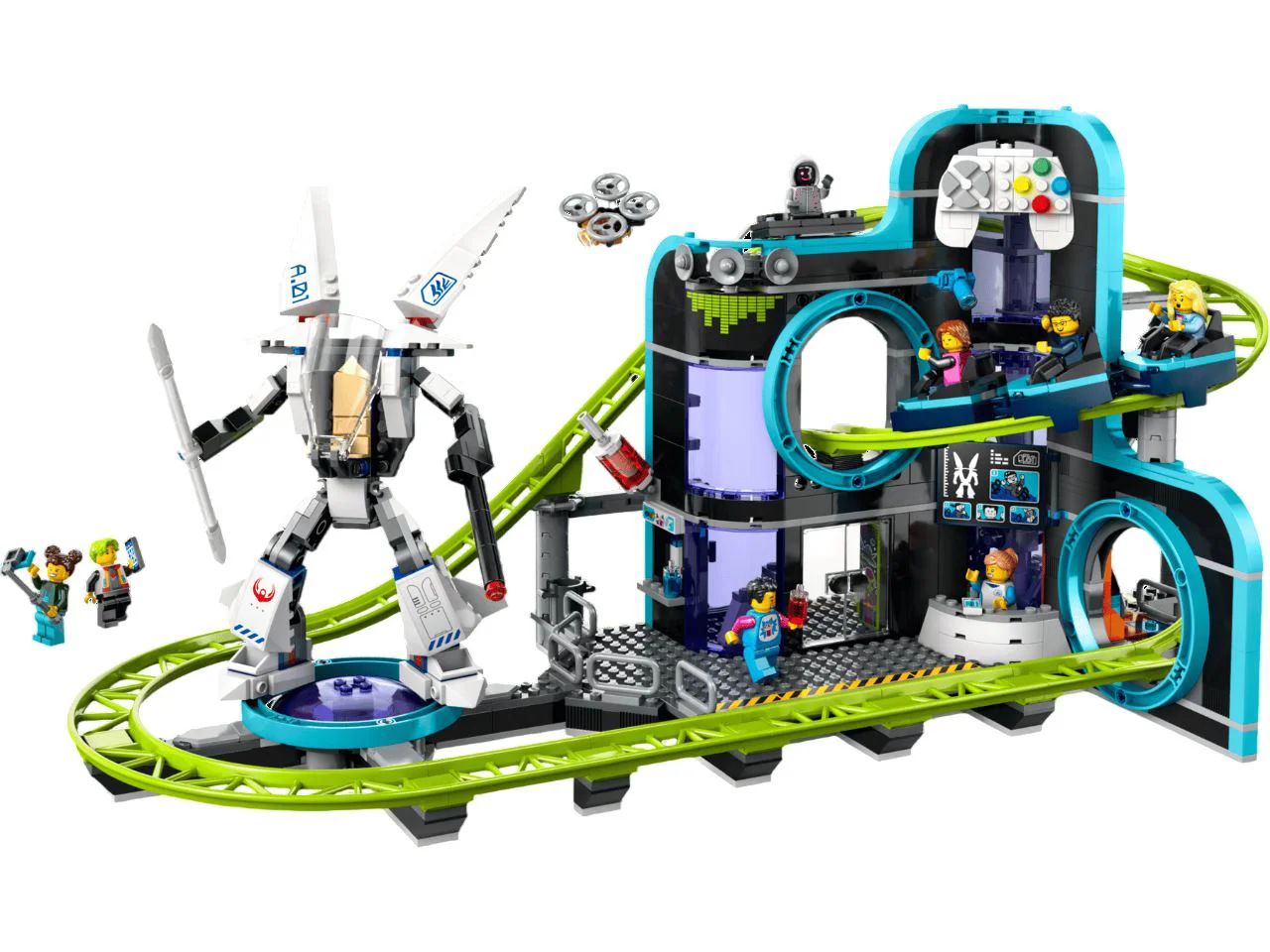 LEGO City - Parcul de distractii Robot World cu roller-coaster foto