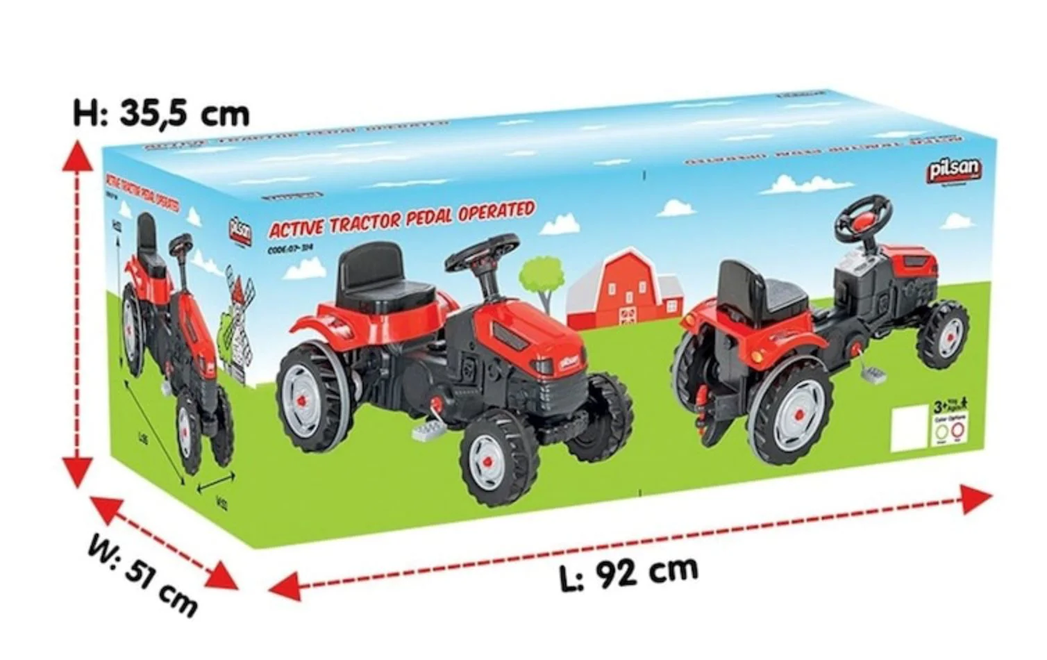 Tractor cu pedale Pilsan Active Verde foto