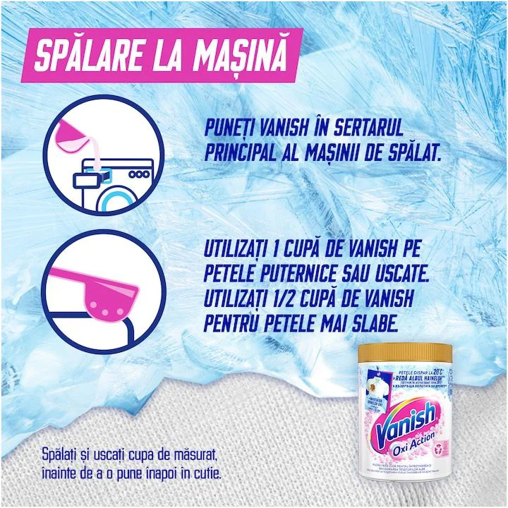 Pudra pentru indepartarea petelor Vanish Oxi Action White, 960 g foto