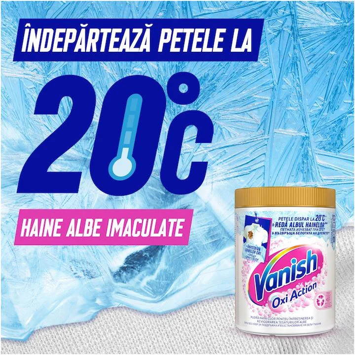 Pudra pentru indepartarea petelor Vanish Oxi Action White, 960 g foto