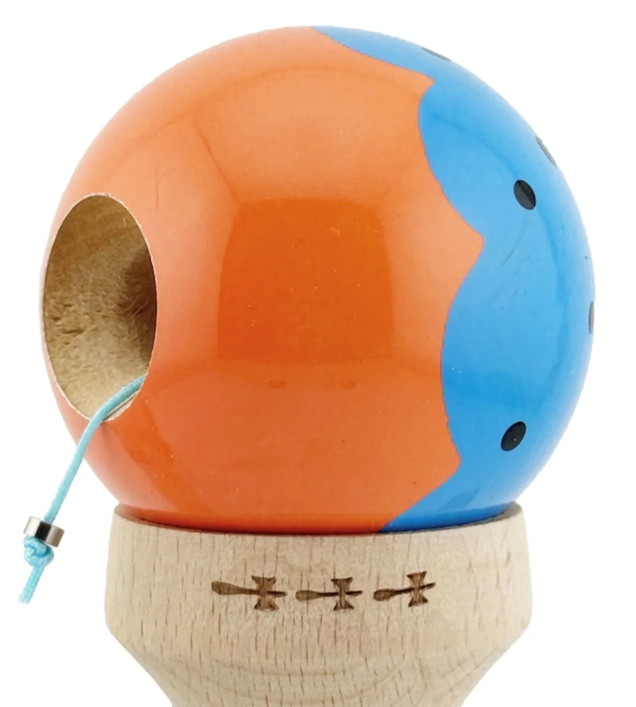 Kendama Essa Toys Flippy X Original Albastru-Portocaliu foto