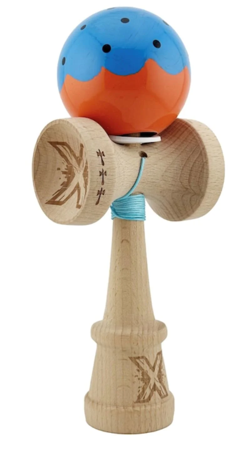 Kendama Essa Toys Flippy X Original Albastru-Portocaliu foto