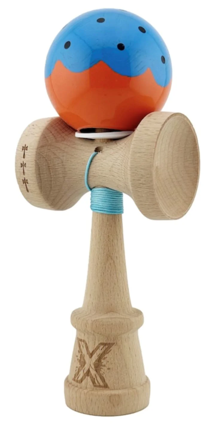 Kendama Essa Toys Flippy X Original Albastru-Portocaliu foto