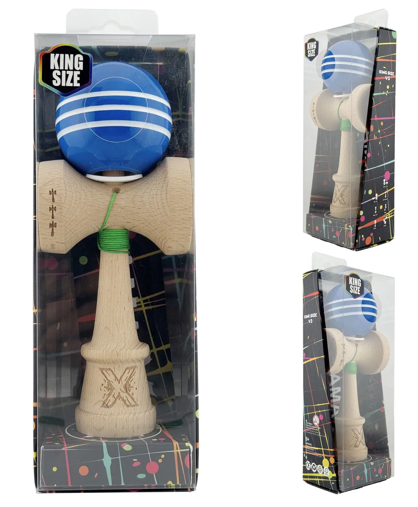 Кендама Essa Toys Flippy X Original Сине-белая foto