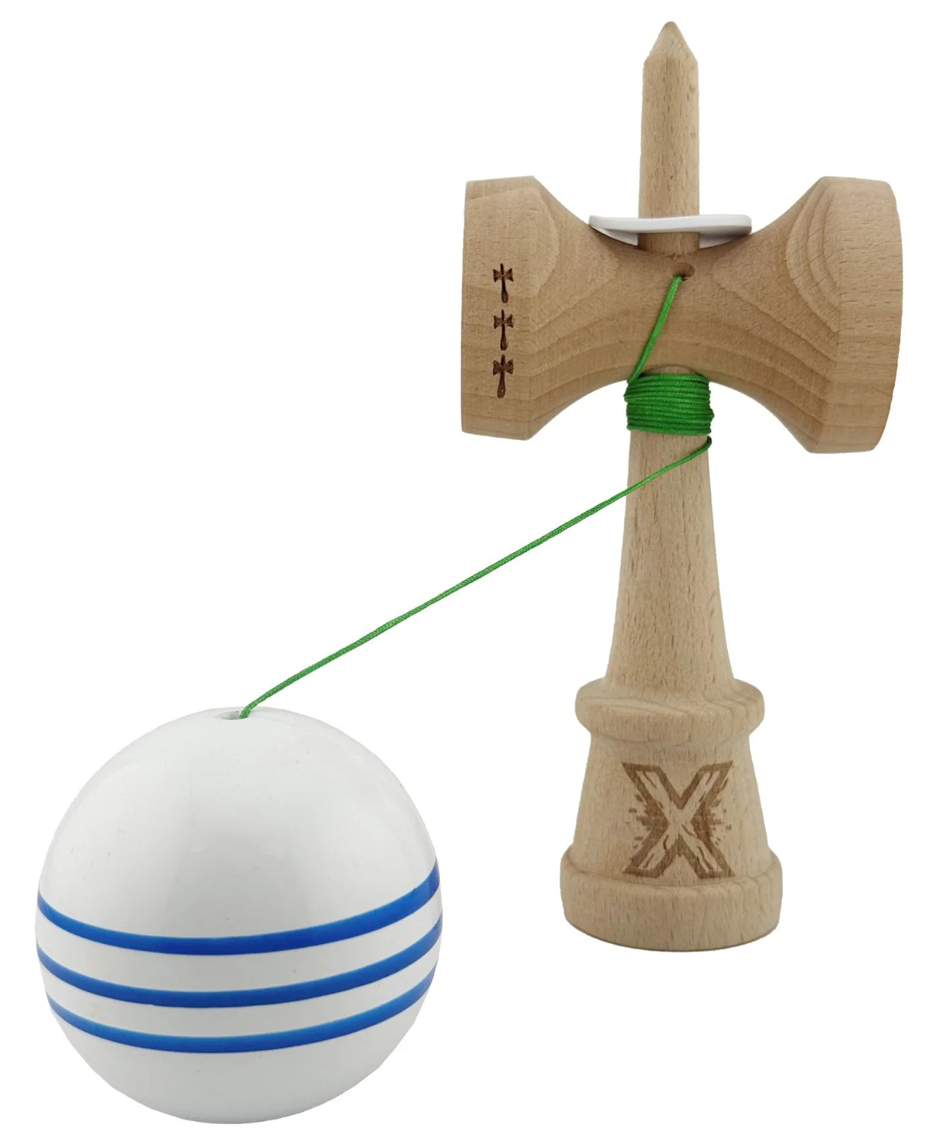 Kendama Essa Toys Flippy X Original Alb-albastru foto
