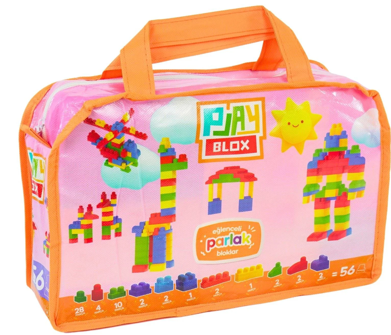 Конструктор с цветными блоками Play Blox, 56 шт. foto