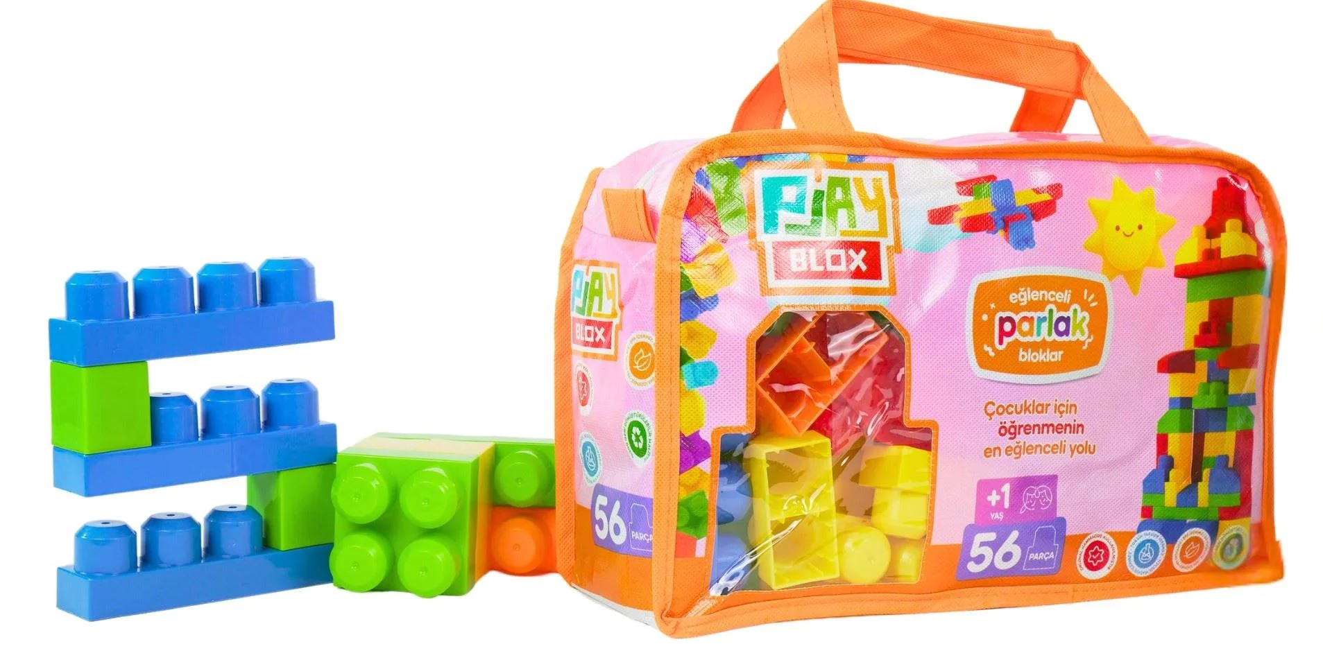 Конструктор с цветными блоками Play Blox, 56 шт. foto