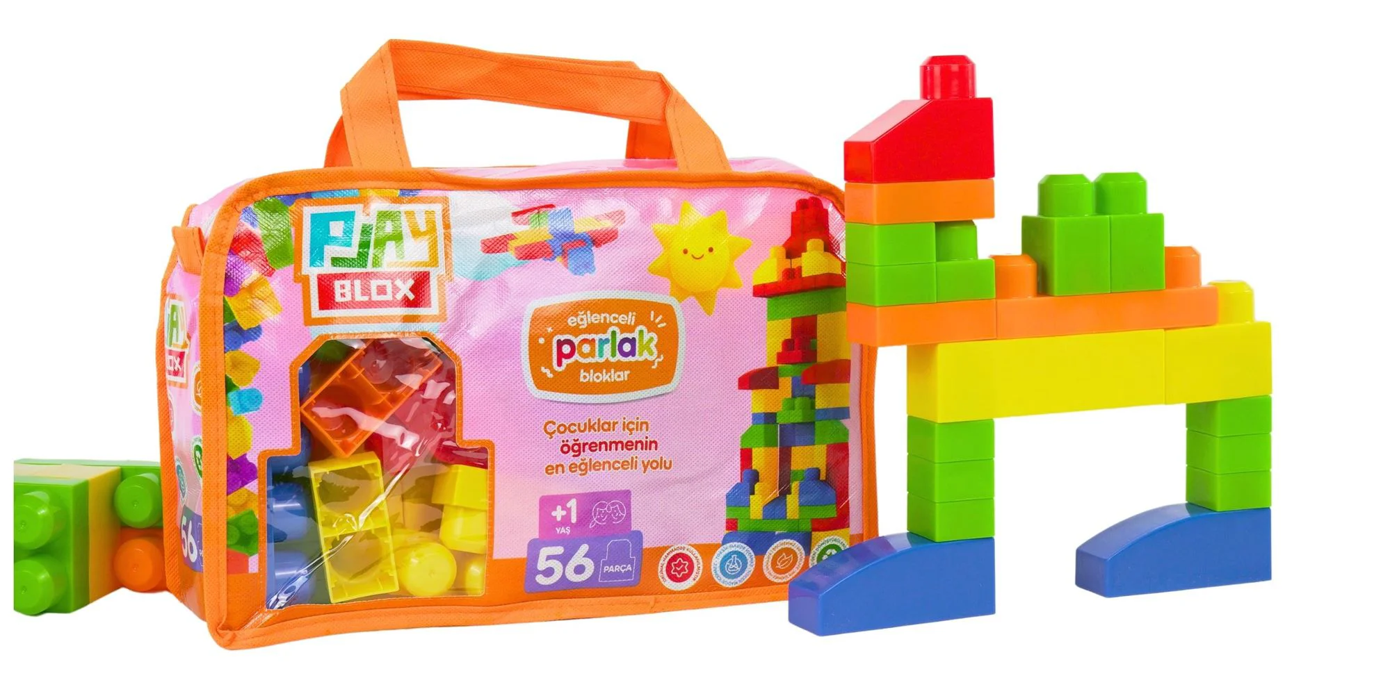 Конструктор с цветными блоками Play Blox, 56 шт. foto