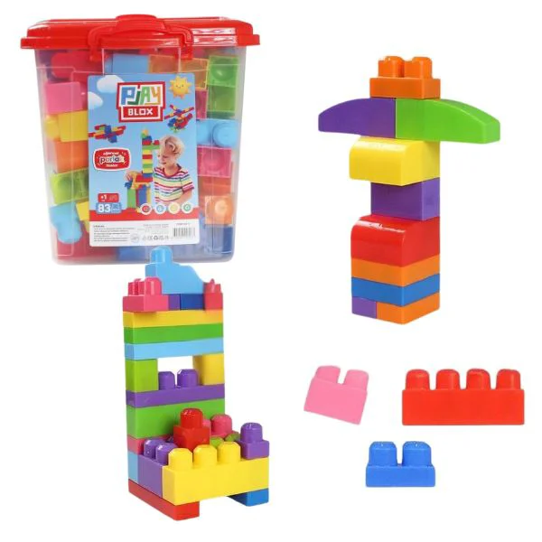 Конструктор с цветными блоками Play Blox в коробке, 83 шт. foto
