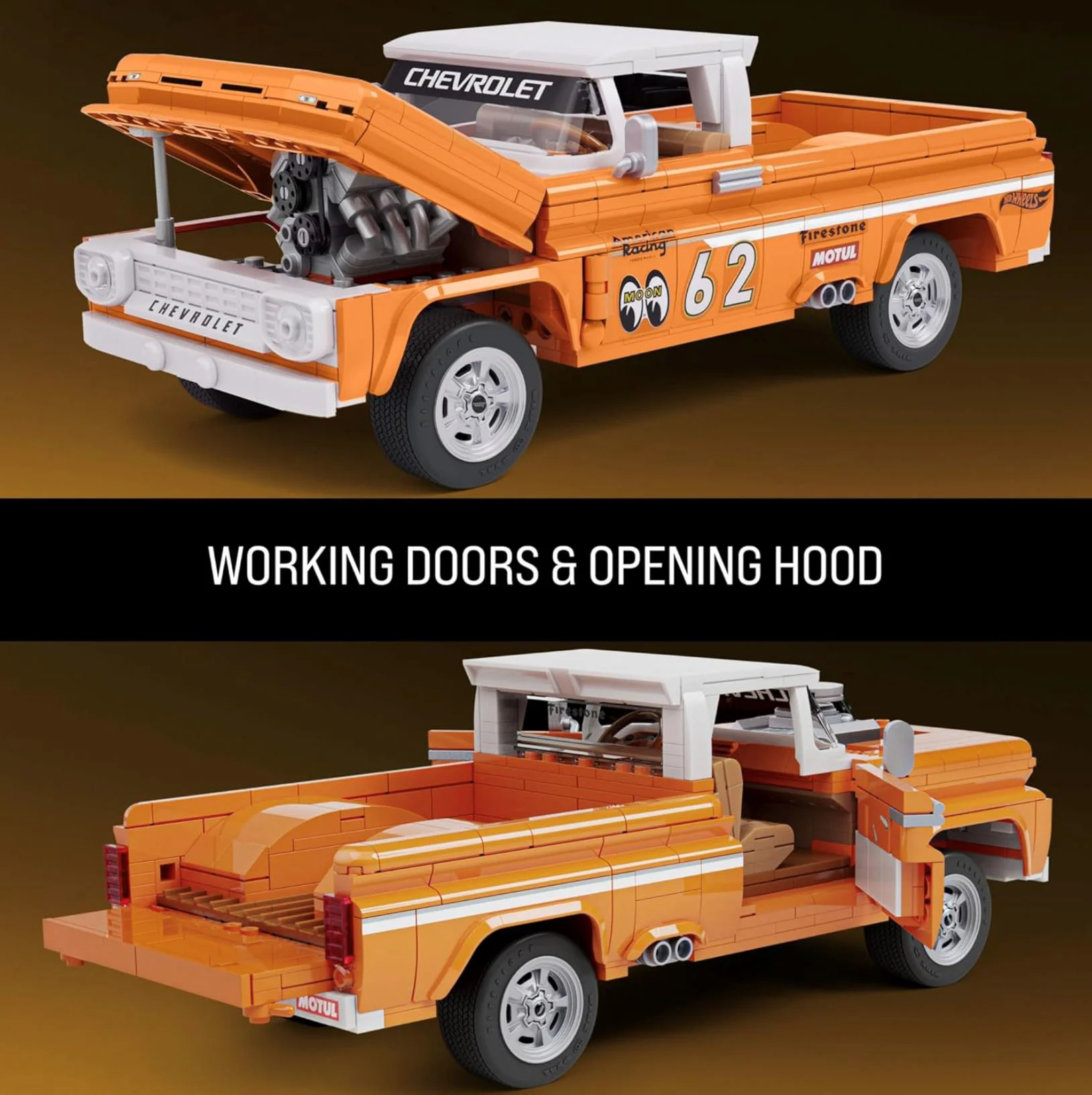 Set de constructie Hot Wheels Pickup Chevy, 1:16 foto