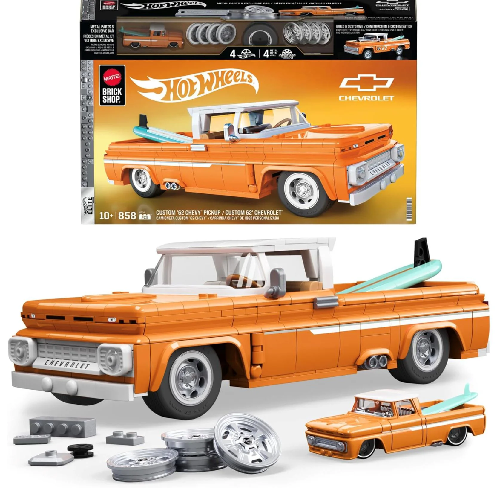 Set de constructie Hot Wheels Pickup Chevy, 1:16 foto