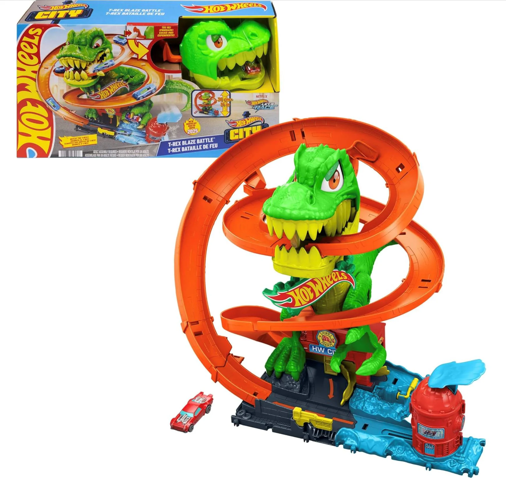 Set de joaca Hot Wheels City Atacul T-Rex de foc foto