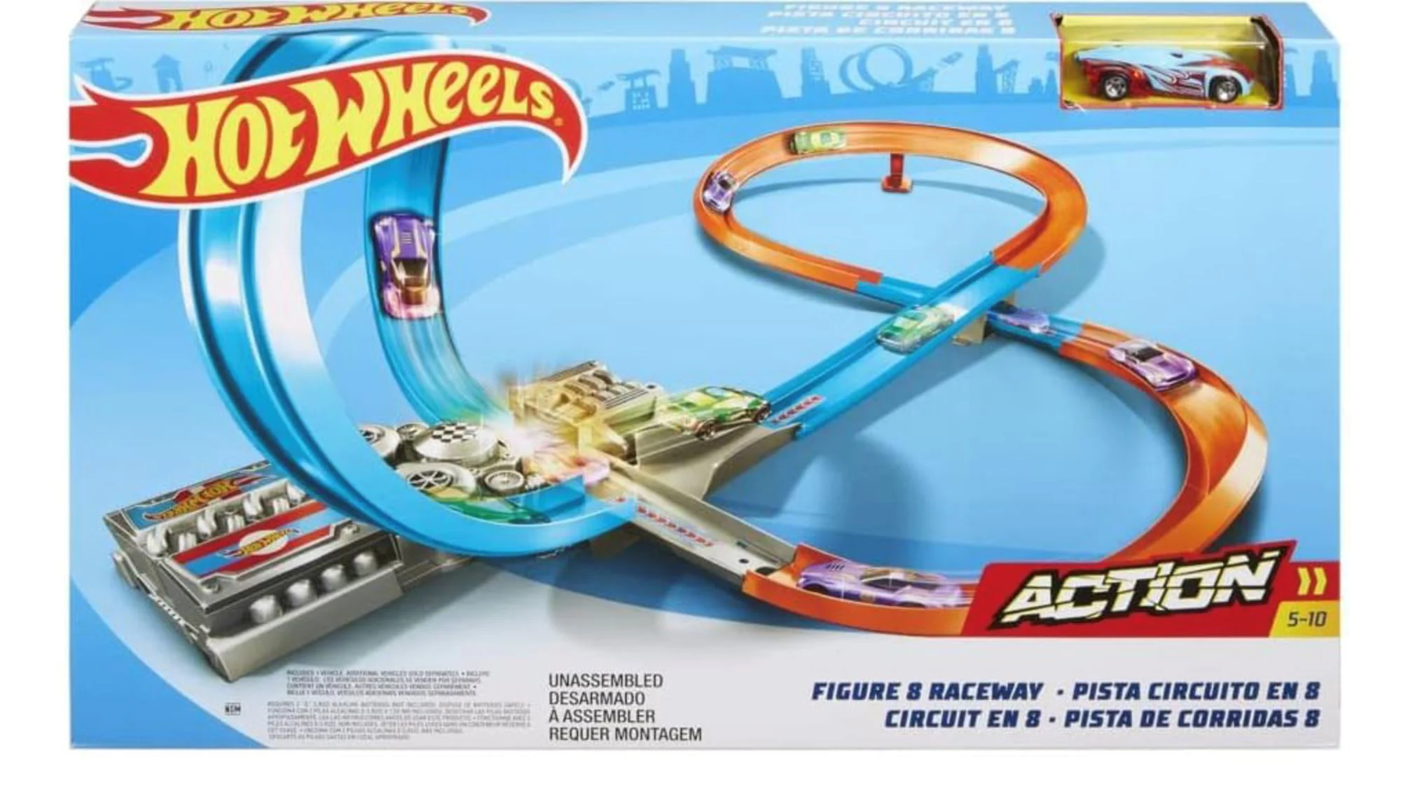 Set de constructie Hot Wheels Action Fig 8 Race foto