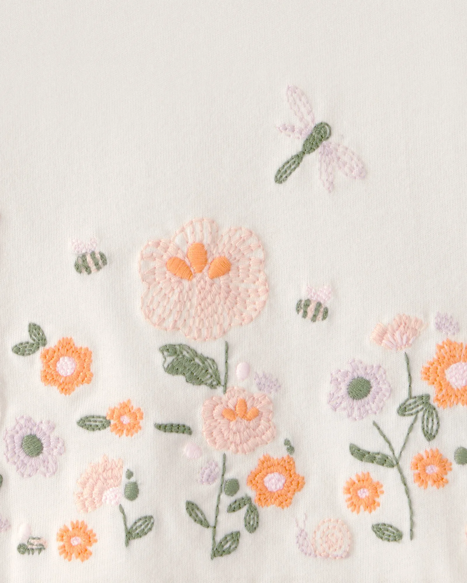 OshKosh Топ с цветочной вышивкой Ivory Floral foto
