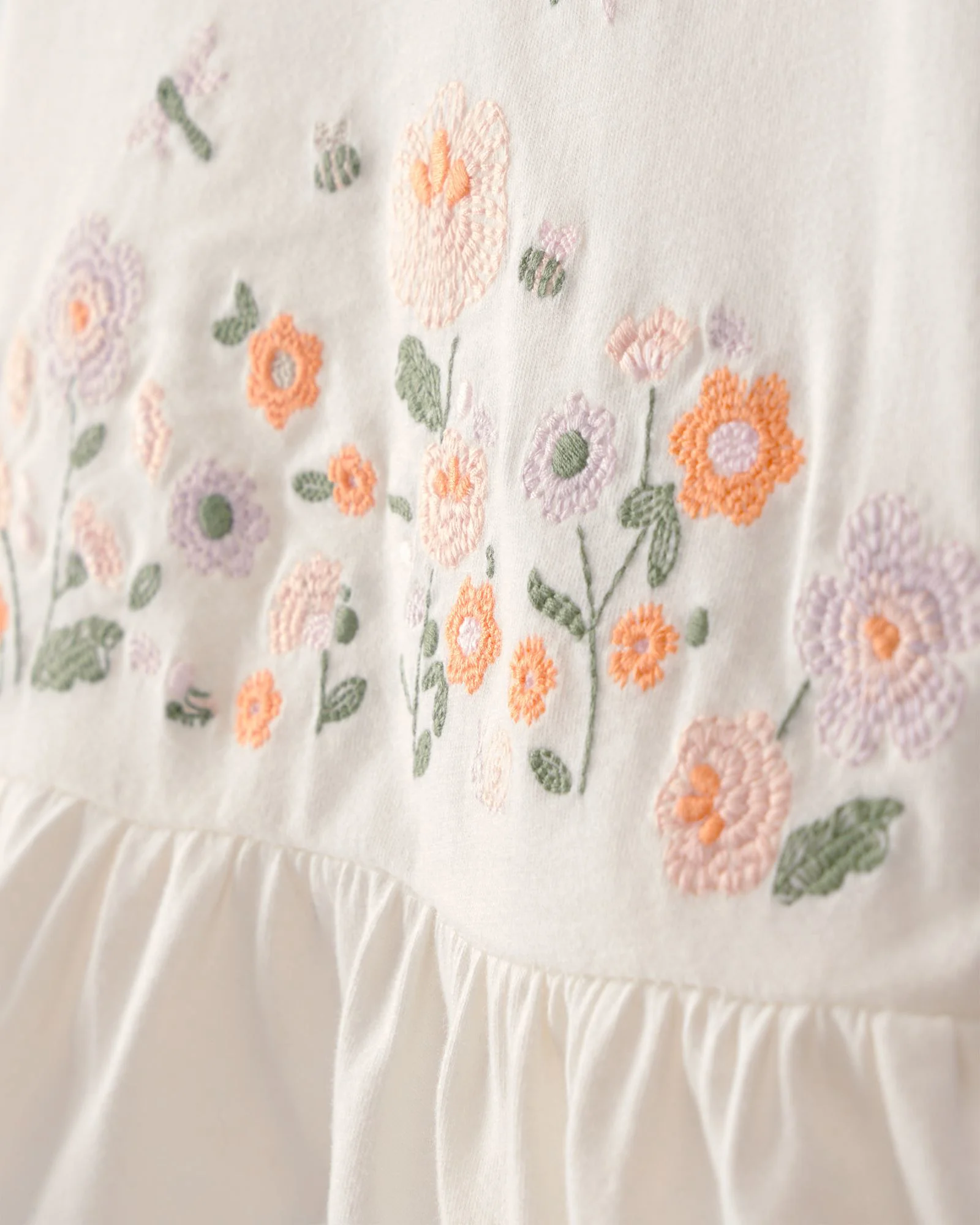OshKosh Топ с цветочной вышивкой Ivory Floral foto