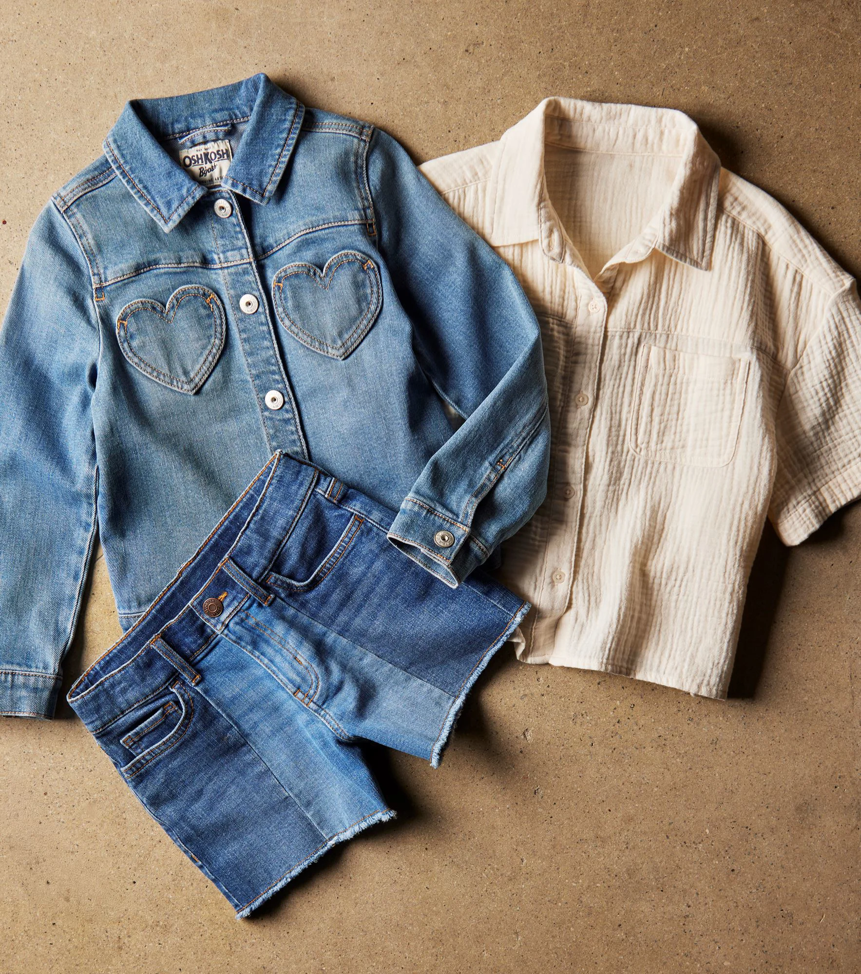 OshKosh Джинсовые шорты Colorblock Dark Wash foto