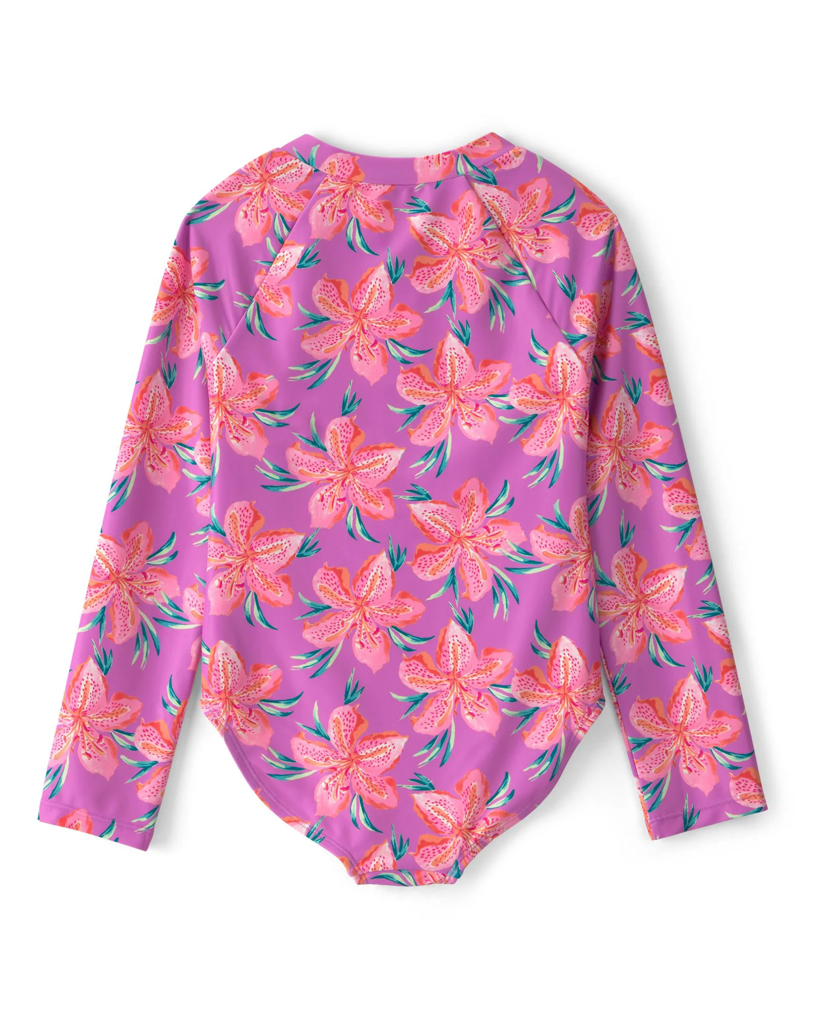 OshKosh Слитный купальник Rashguard Pink Floral foto