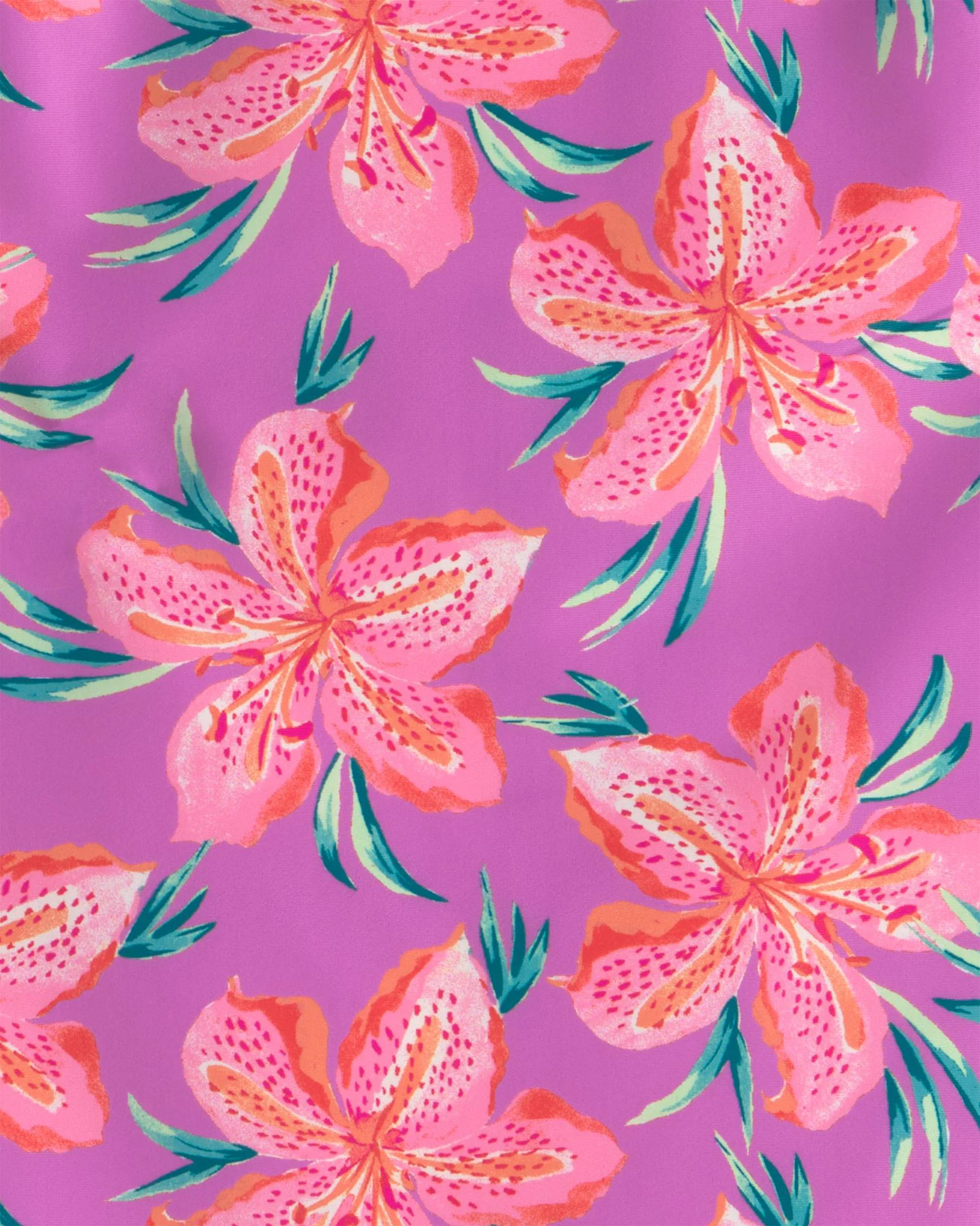 OshKosh Слитный купальник Rashguard Pink Floral foto
