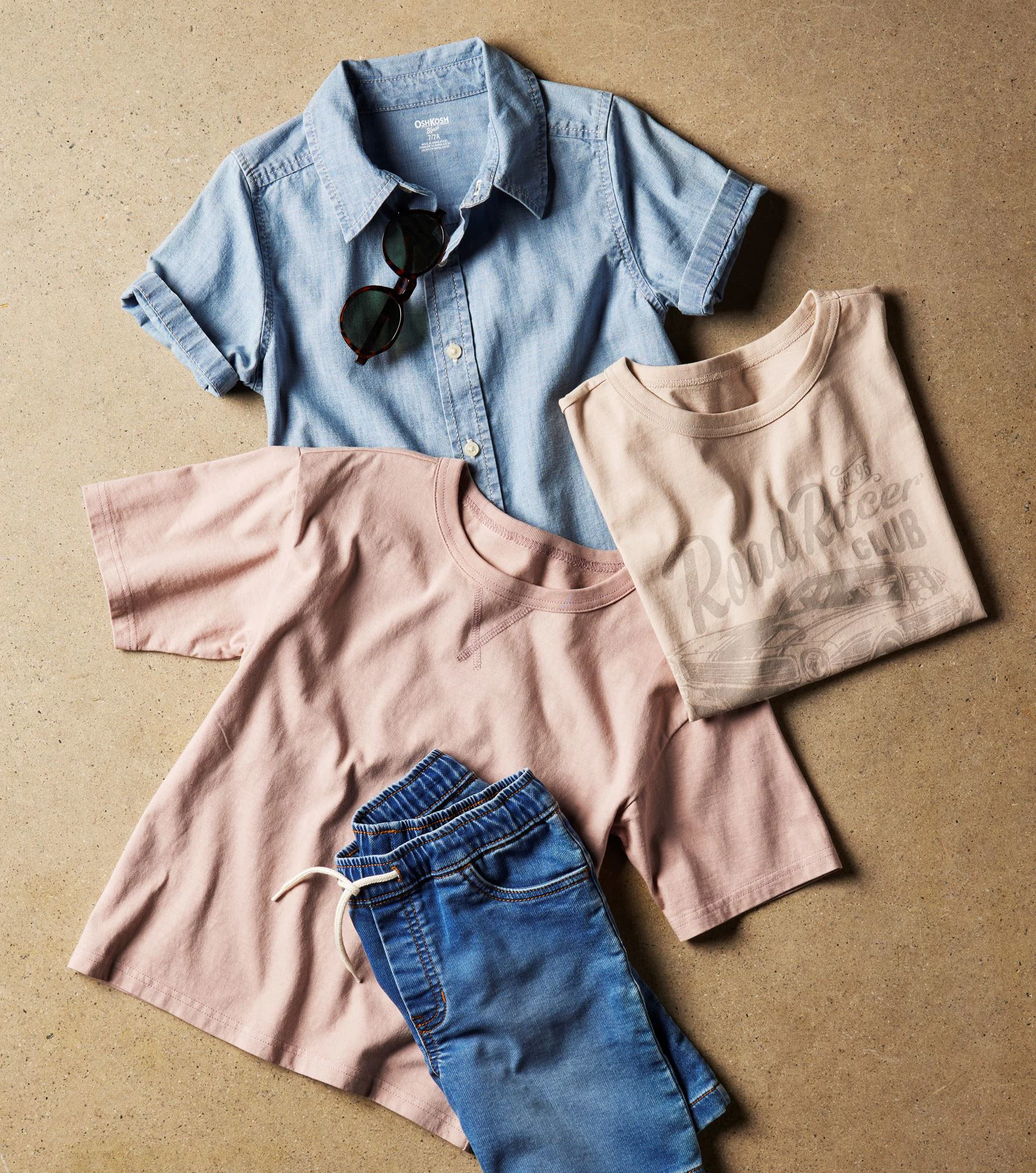 OshKosh Рубашка с коротким рукавом Chambray Blue foto
