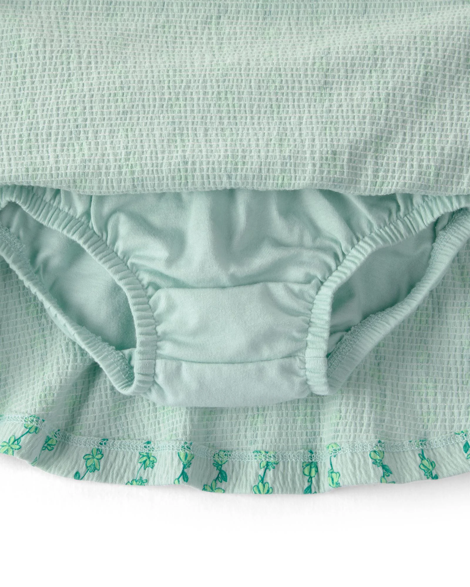 Carter's Set 2 piese Green Vine - tricou si skort foto