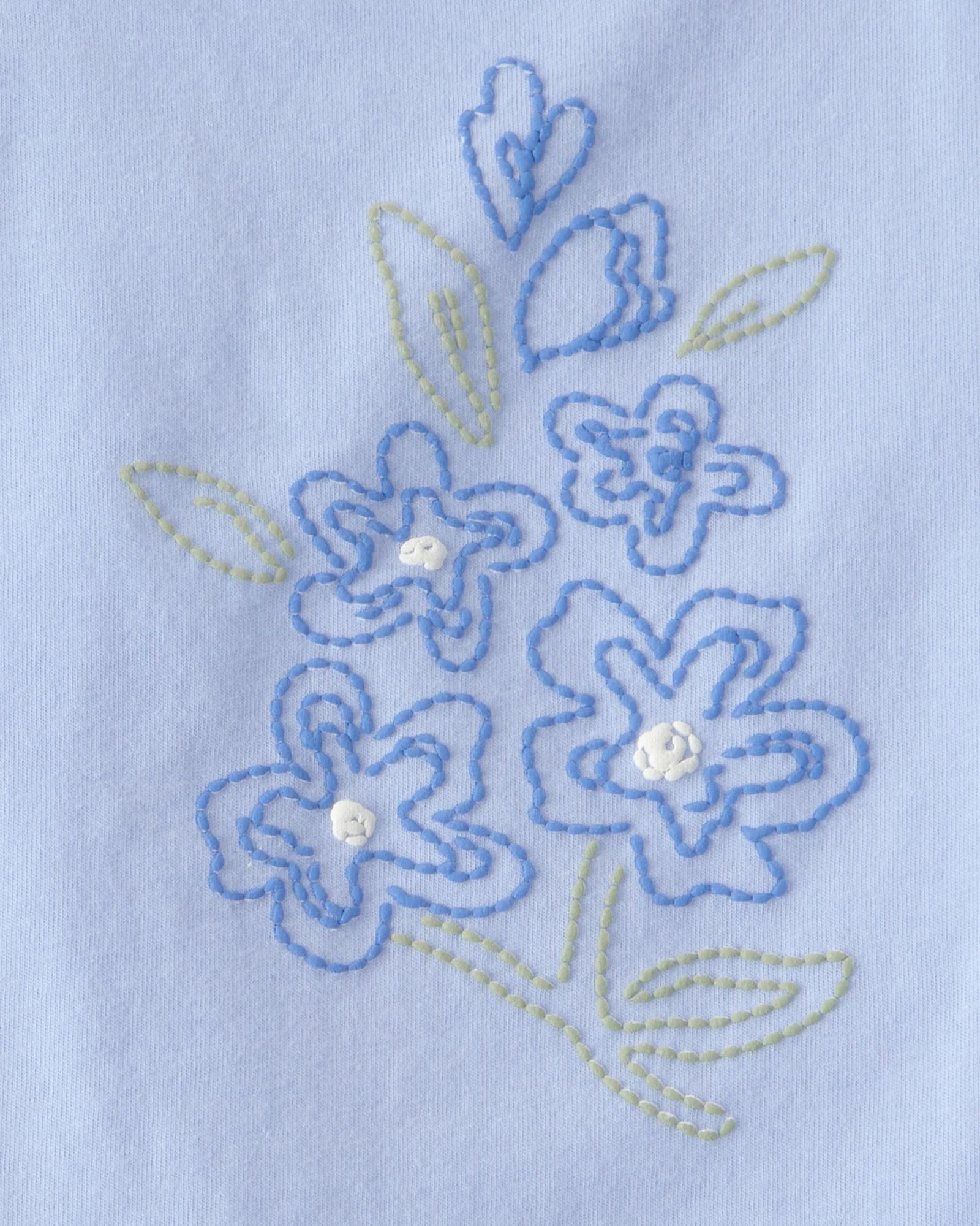 Carter's Set 2 piese Blue Flower - tricou si skort foto