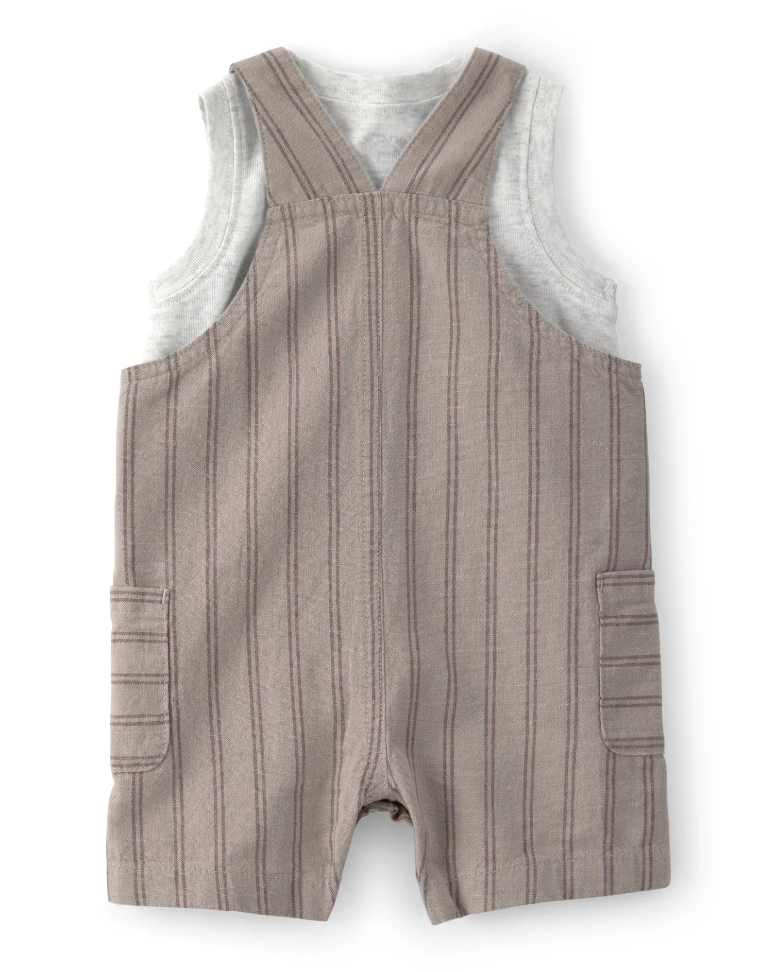 Carter's Set 2 piese Brown Linen - salopeta si maiou foto